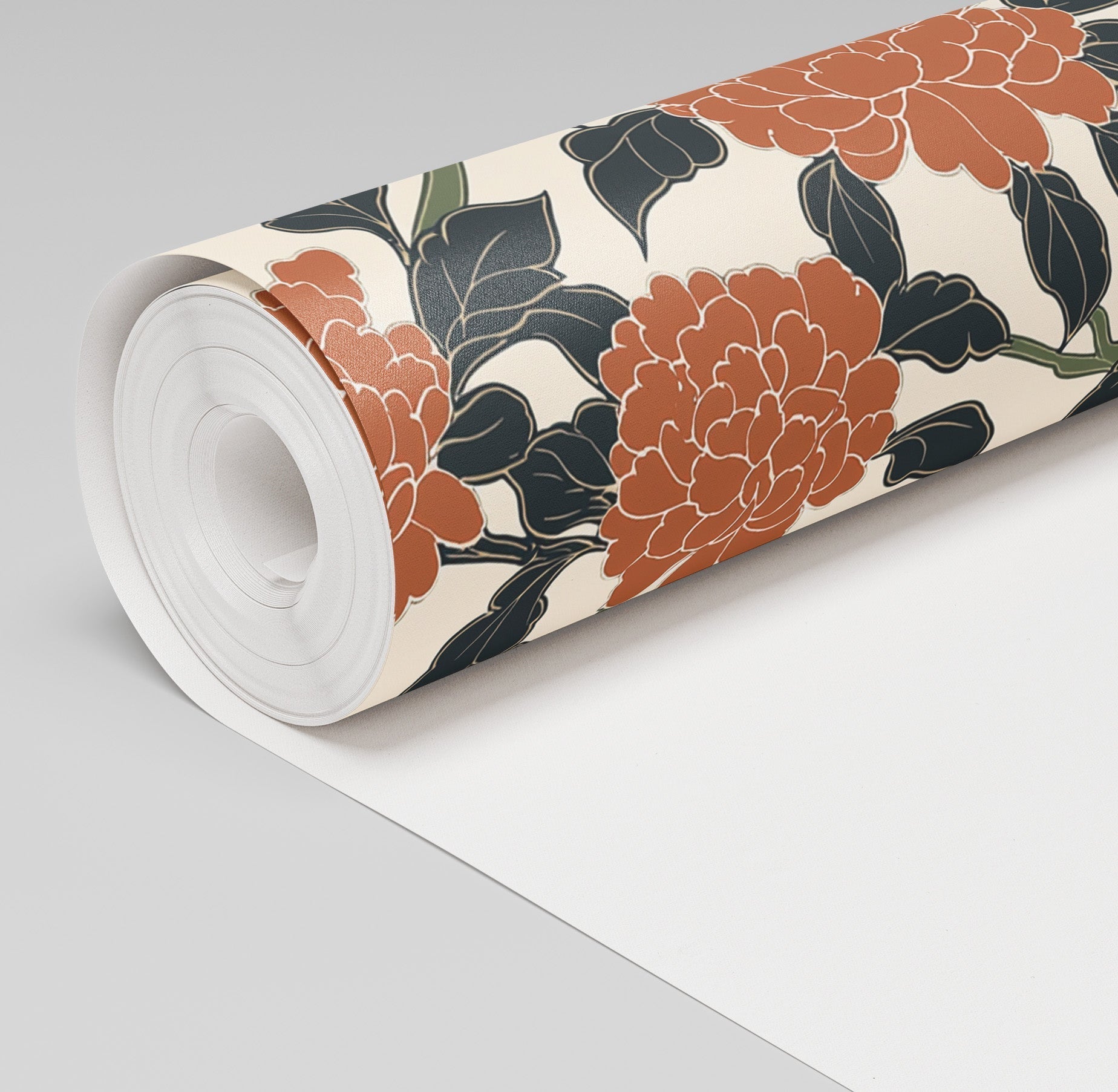 Chrysanthemum Night Wallpaper - Benton Lane Home - Painted Paper