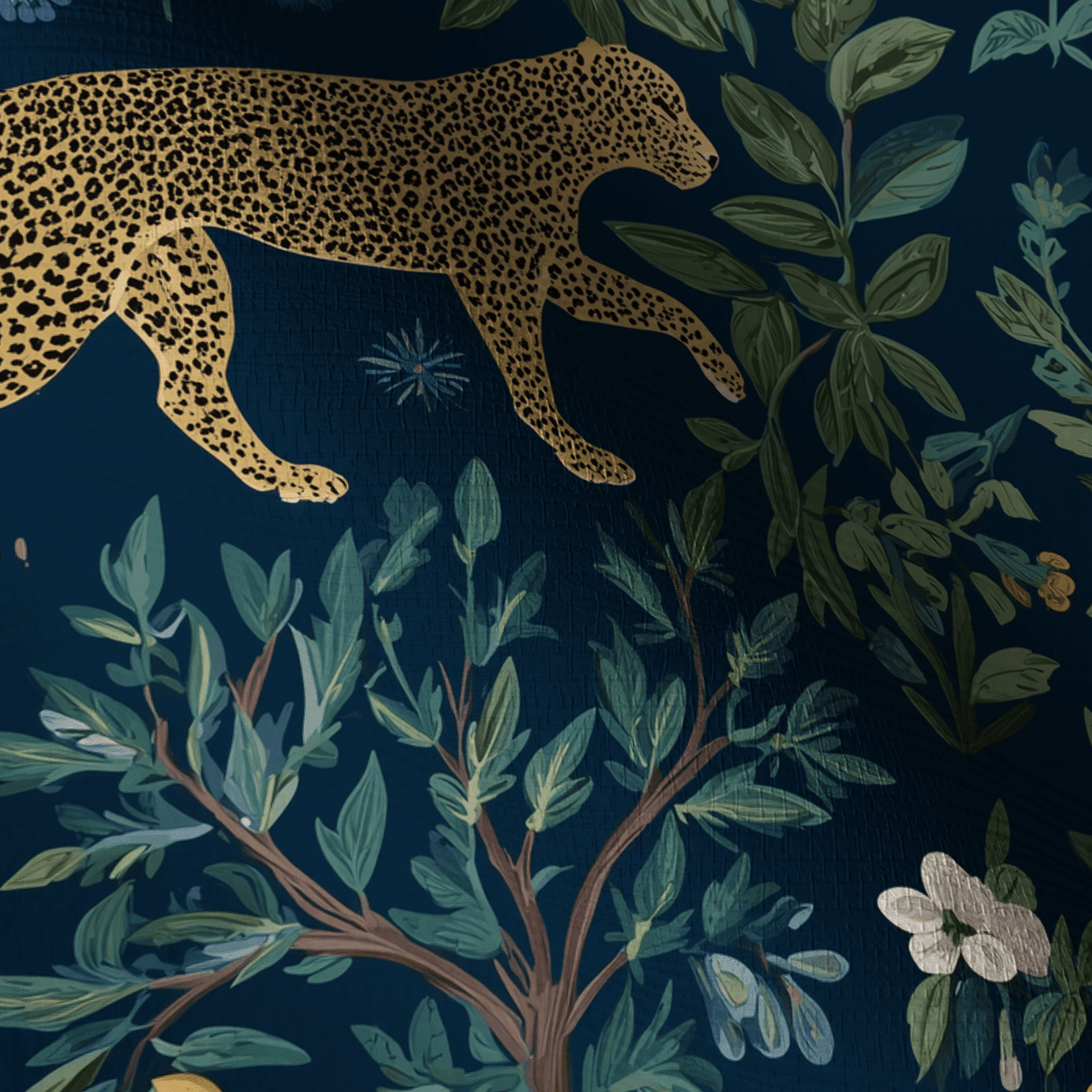 Citrus Panthera Faux Grasscloth Wallpaper - Painted Paper