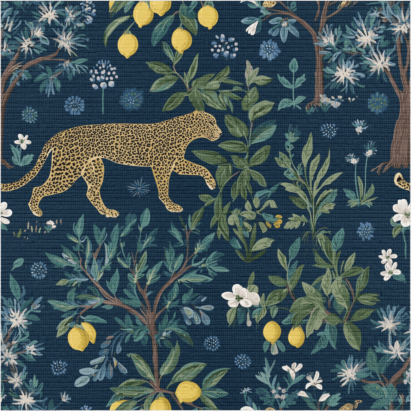 Citrus Panthera Faux Grasscloth Wallpaper - Benton Lane Home - Painted Paper