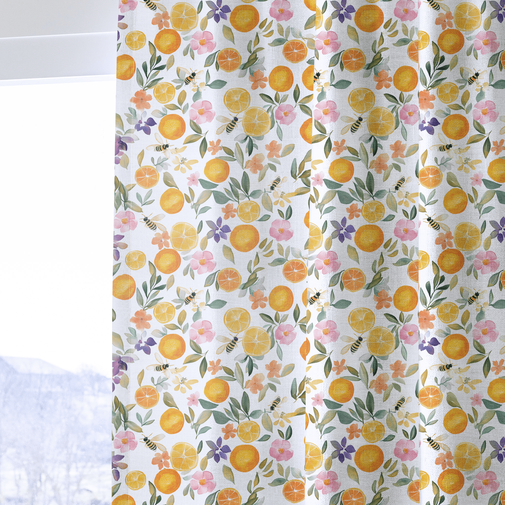 Citrus Serenade - Drapery - Benton Lane Home - Lemon Park