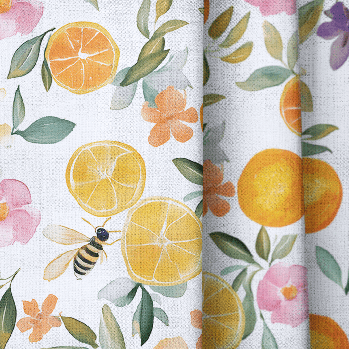 Citrus Serenade - Drapery - Benton Lane Home - Lemon Park