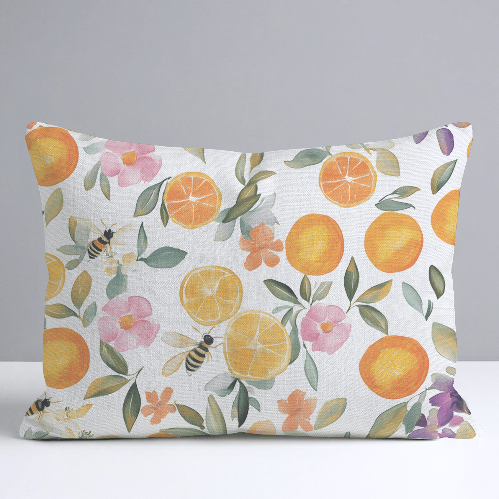 Citrus Serenade Throw Pillow - Benton Lane Home - Lemon Park
