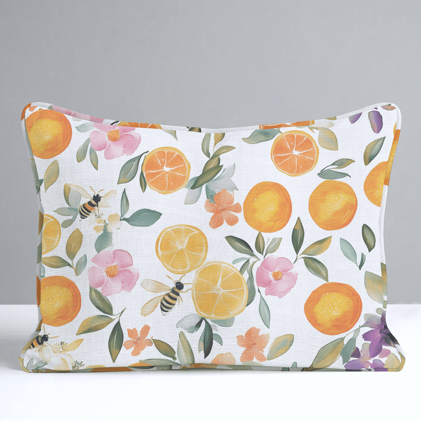Citrus Serenade Throw Pillow - Benton Lane Home - Lemon Park