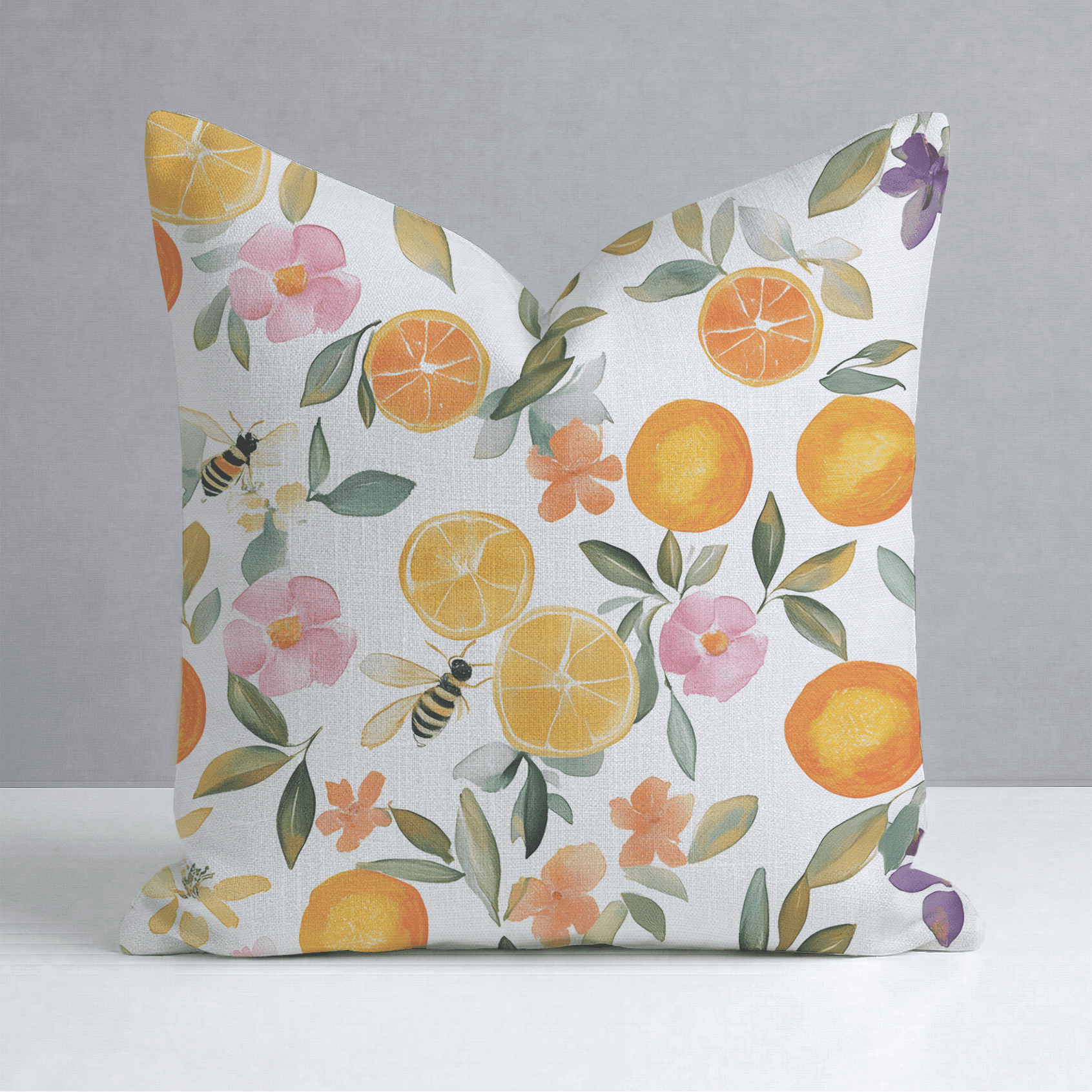 Citrus Serenade Throw Pillow - Benton Lane Home - Lemon Park