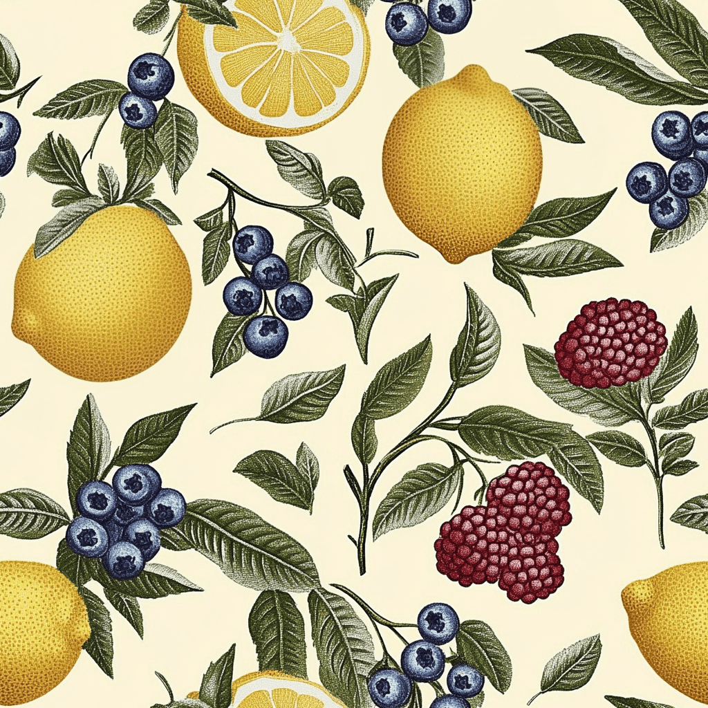 Citrus & Vine Wallpaper - Painted Paper