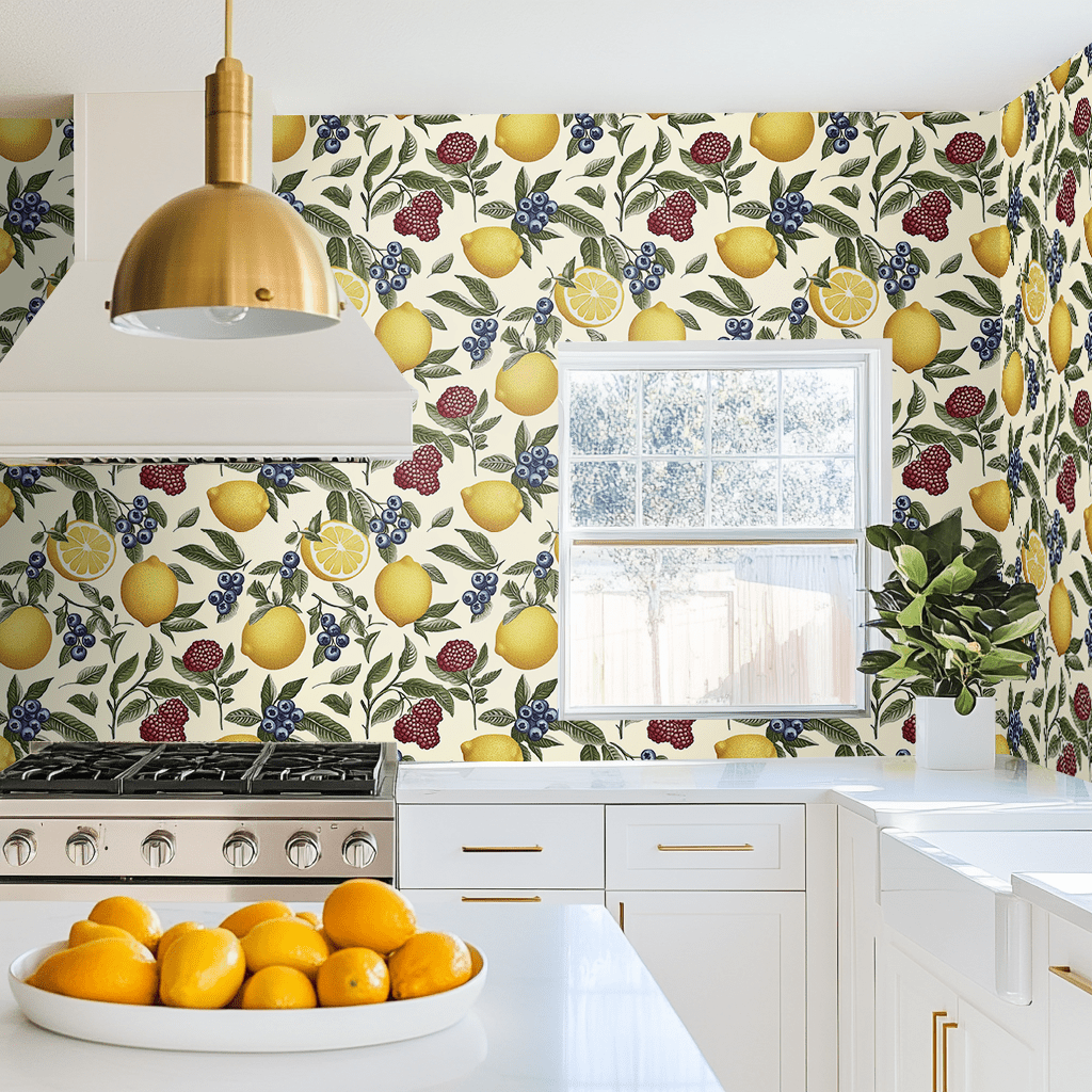 Citrus & Vine Wallpaper - Painted Paper
