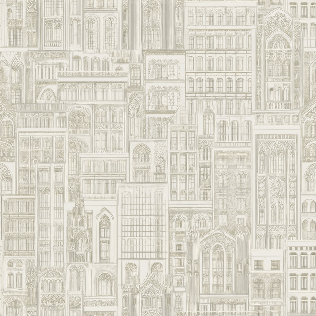 Cityscape Wallpaper - Benton Lane Home - Painted Paper
