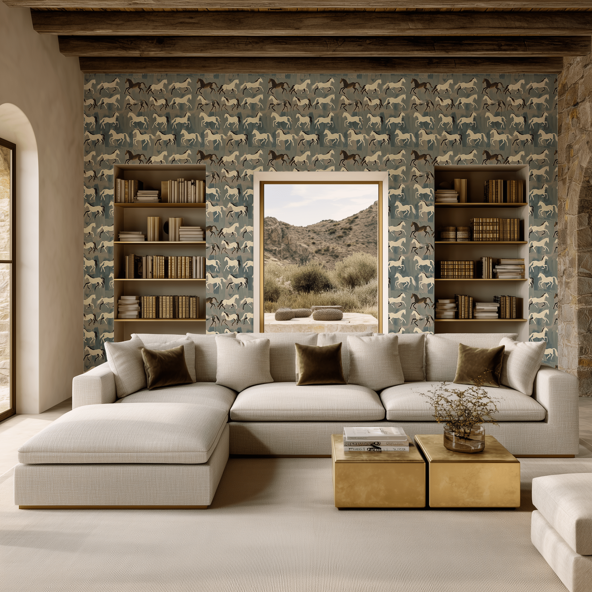 Claire's Corral Wallpaper - Painted Paper