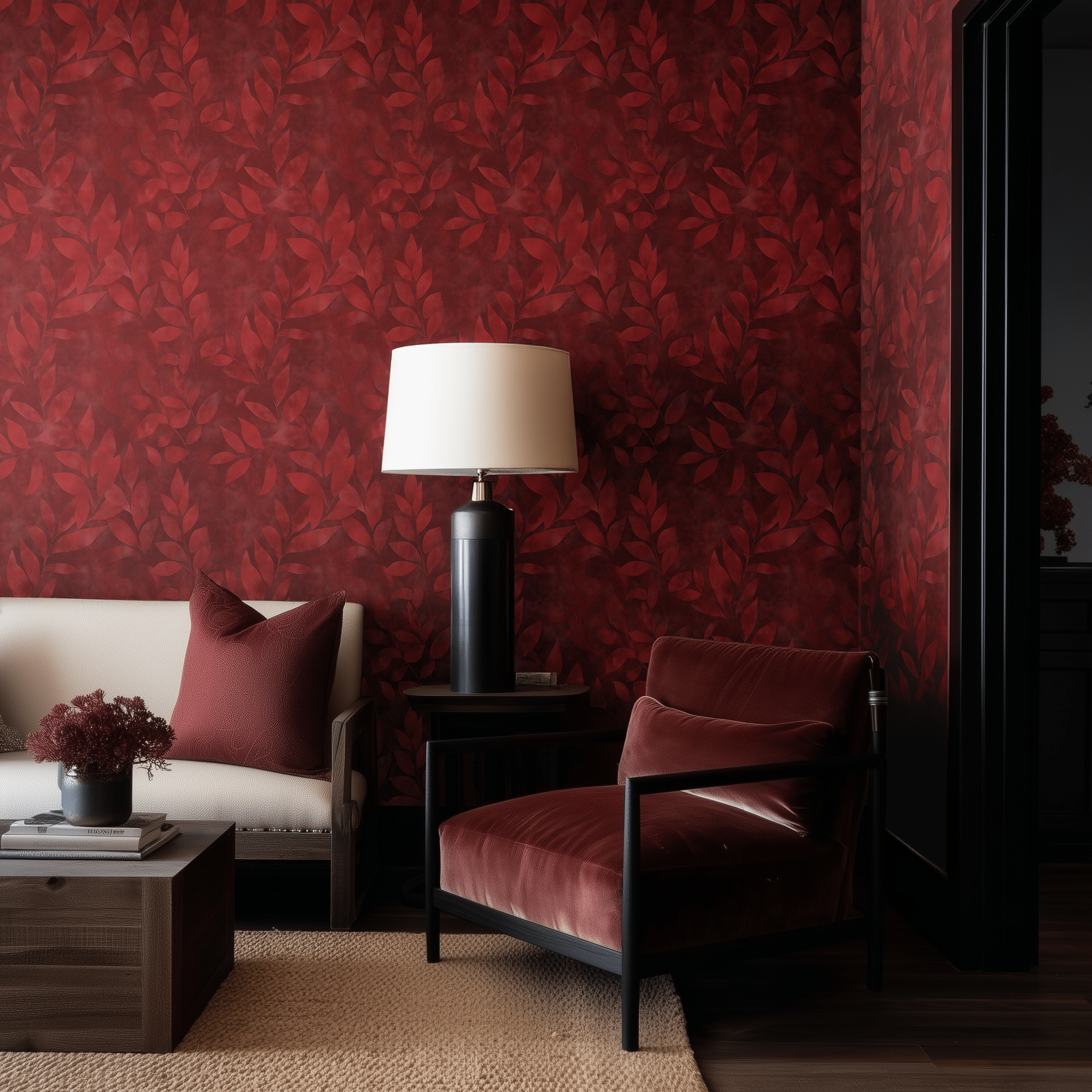 Claret Vine Wallpaper - Benton Lane Home - Painted Paper