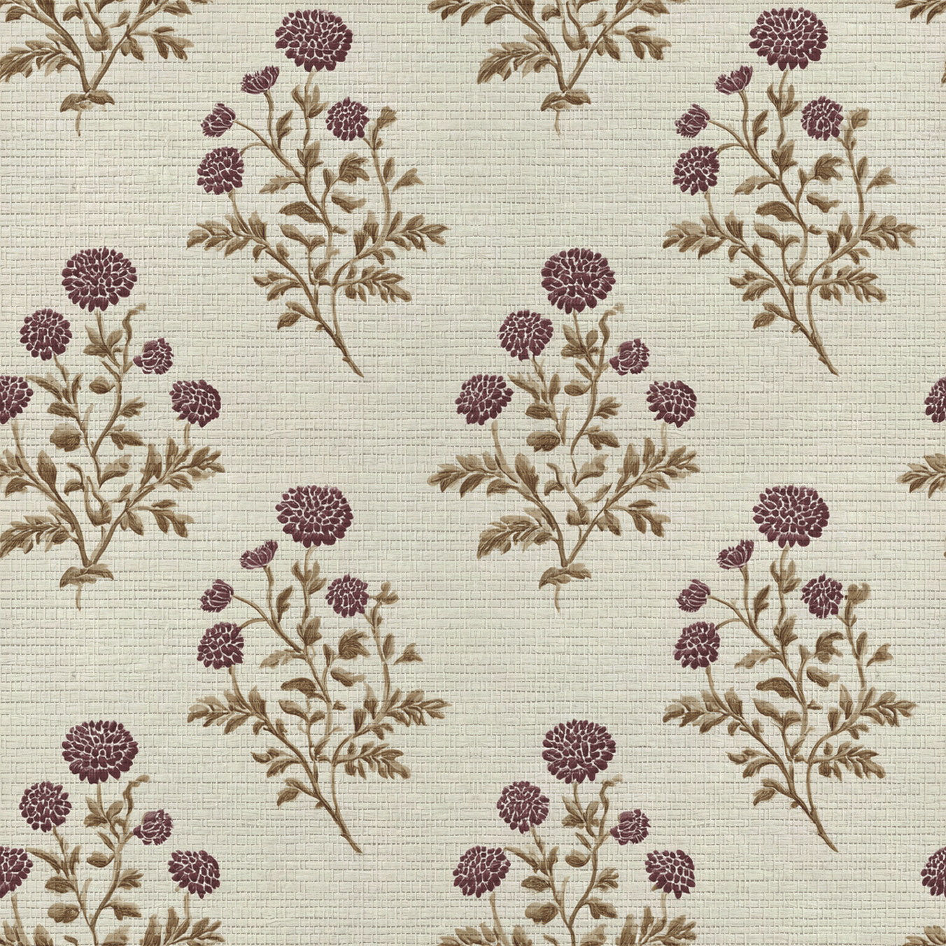 Clarice Block Print Faux Grasscloth Wallpaper - Painted Paper