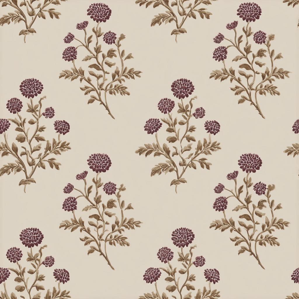 Clarice Block Print Wallpaper - Painted Paper