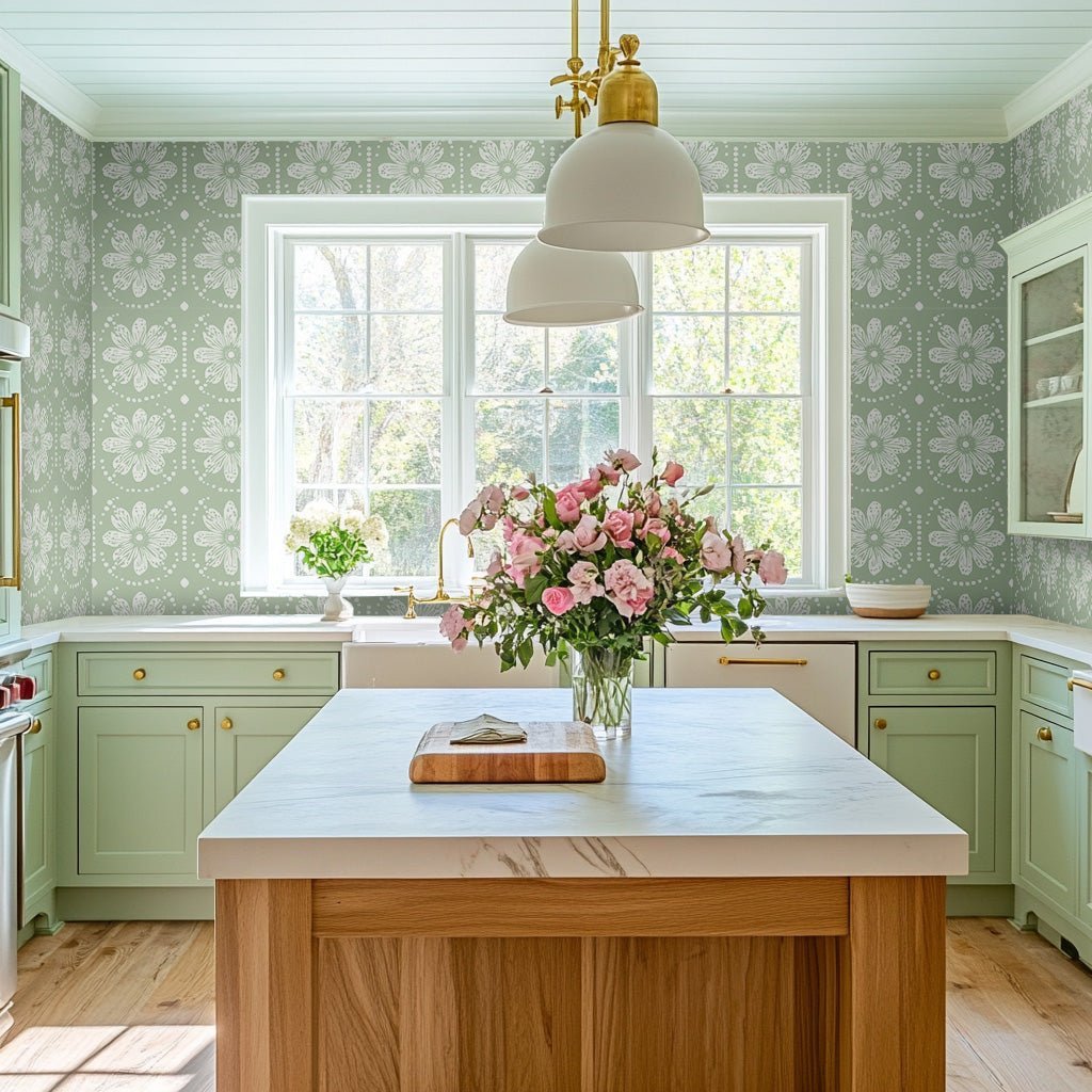 Clary Sage Wallpaper - Benton Lane Home - Painted Paper