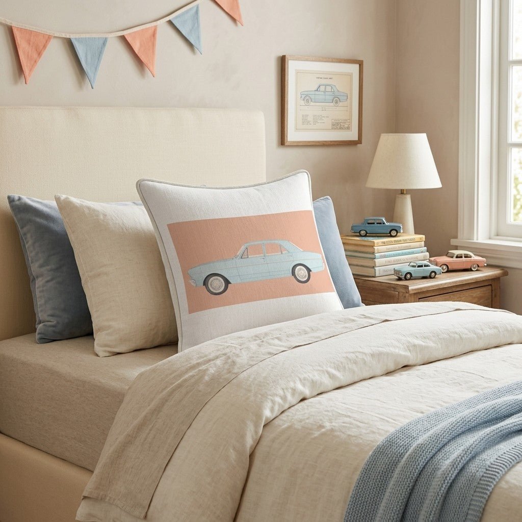 Classic Car Throw Pillow - Benton Lane Home - Hillcroft Home