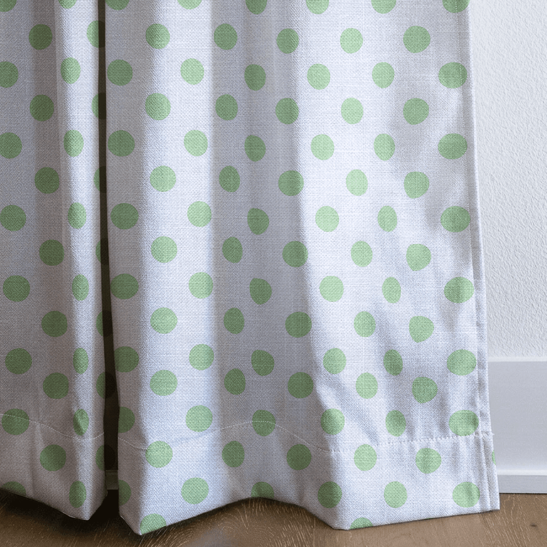 Classic Green Dots - Drapery - Benton Lane Home - Lemon Park