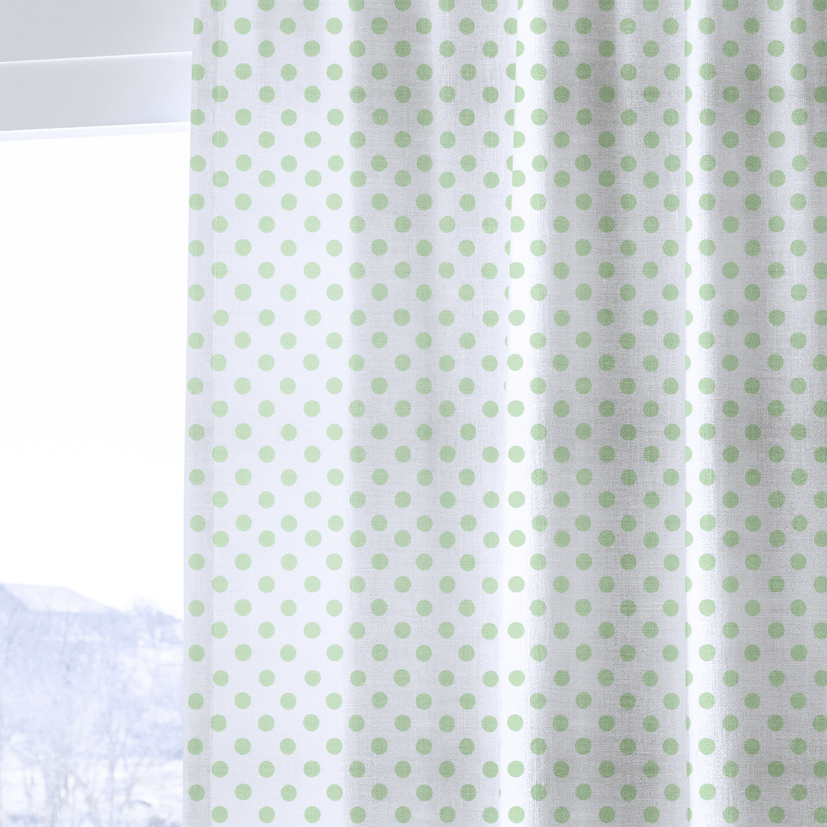 Classic Green Dots - Drapery - Benton Lane Home - Lemon Park