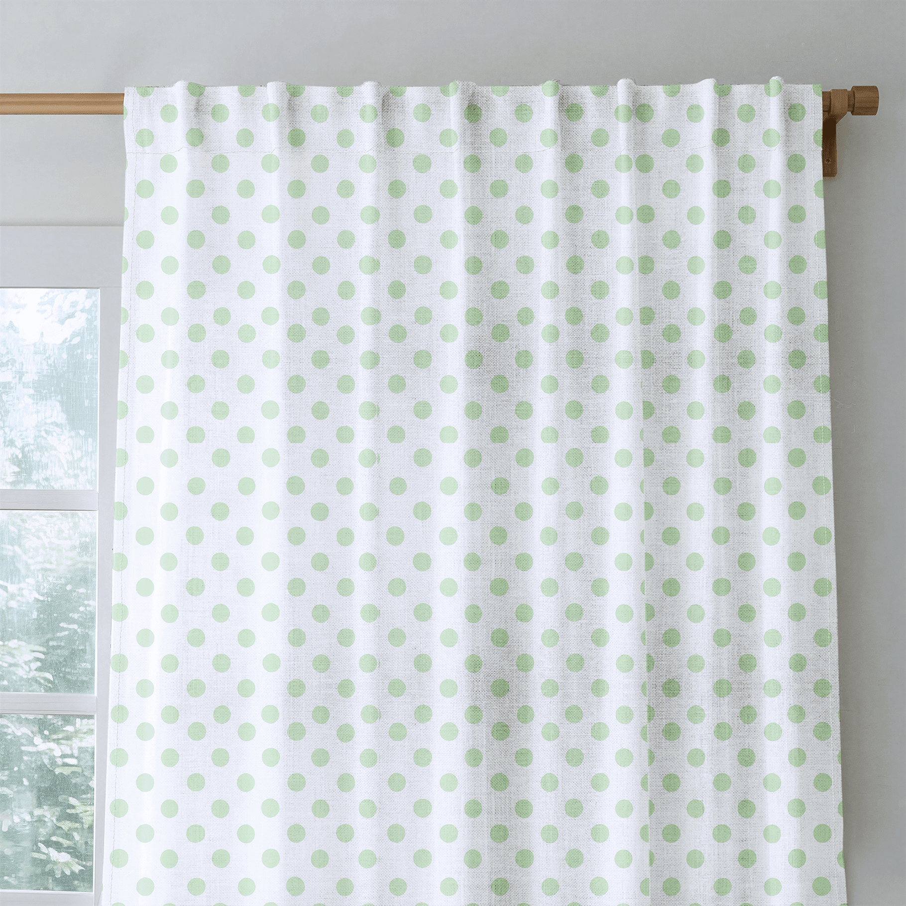 Classic Green Dots - Drapery - Benton Lane Home - Lemon Park