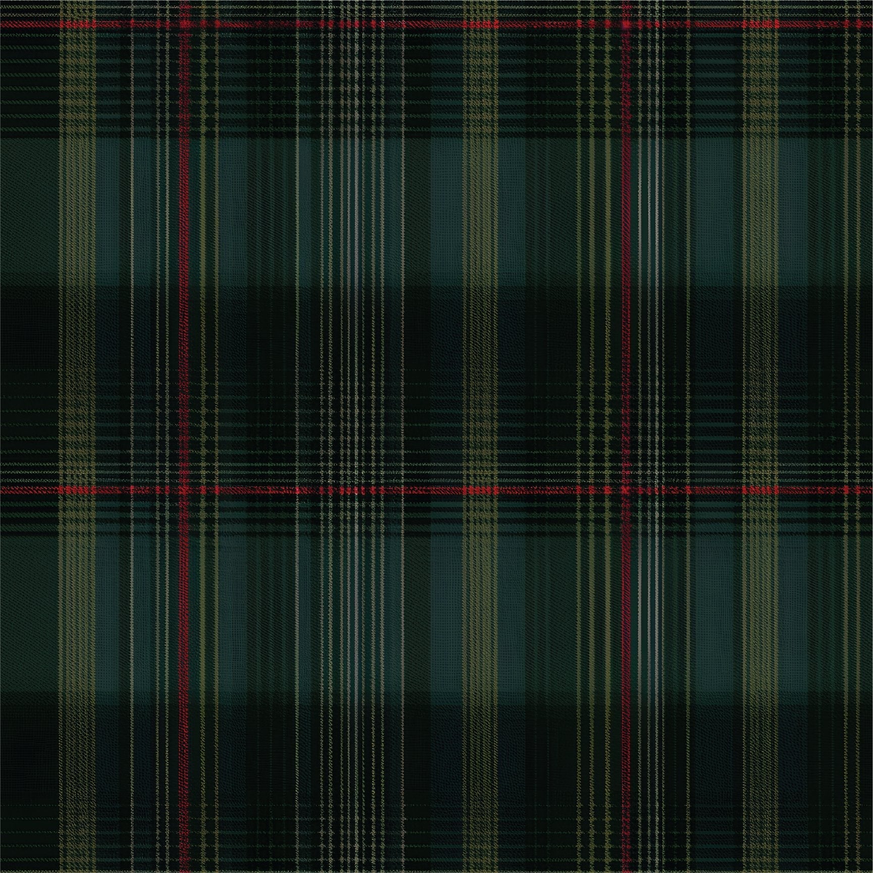 Classic Green Tartan Wallpaper - Benton Lane Home - Painted Paper