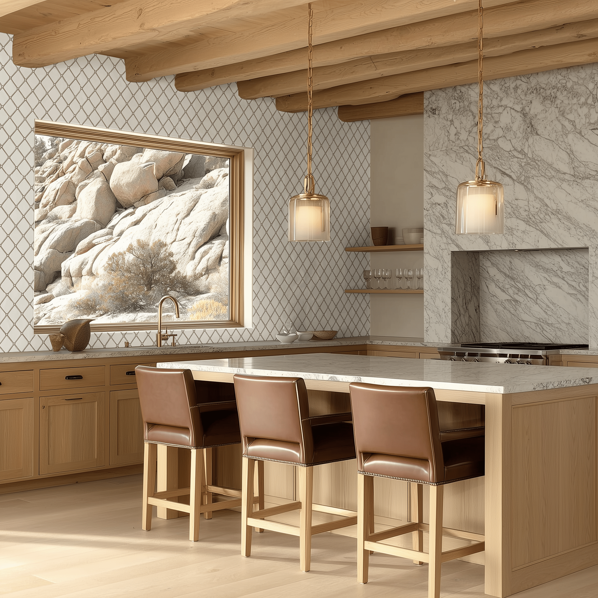 Classic Lattice Wallpaper - Painted Paper