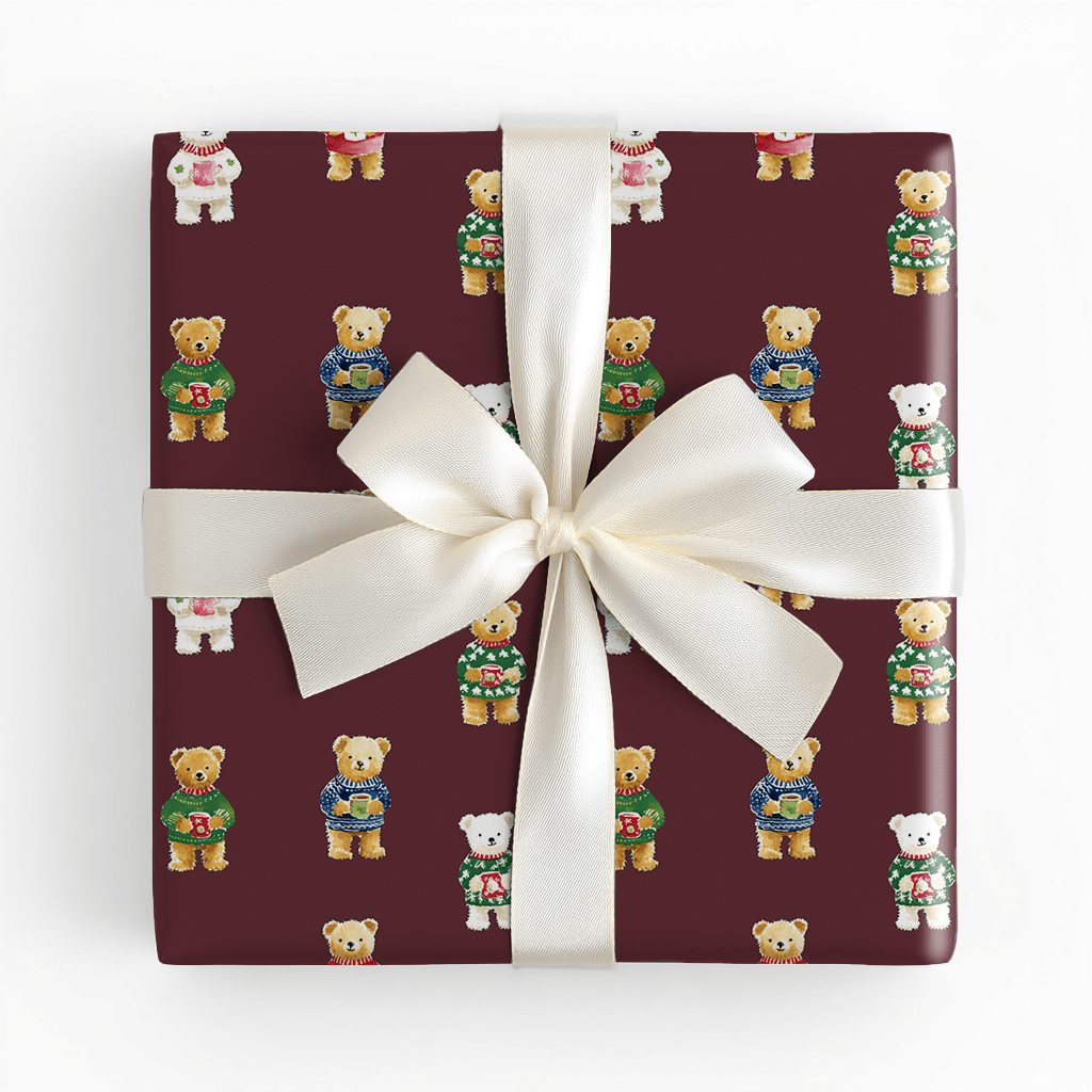 Claudey Bear - Wrapping Paper - Benton Lane Home - Lemon Park