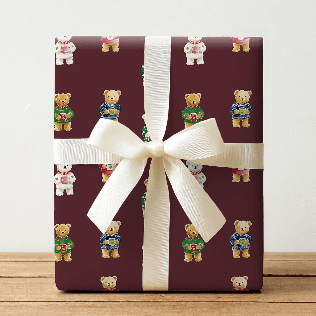 Claudey Bear - Wrapping Paper - Benton Lane Home - Lemon Park