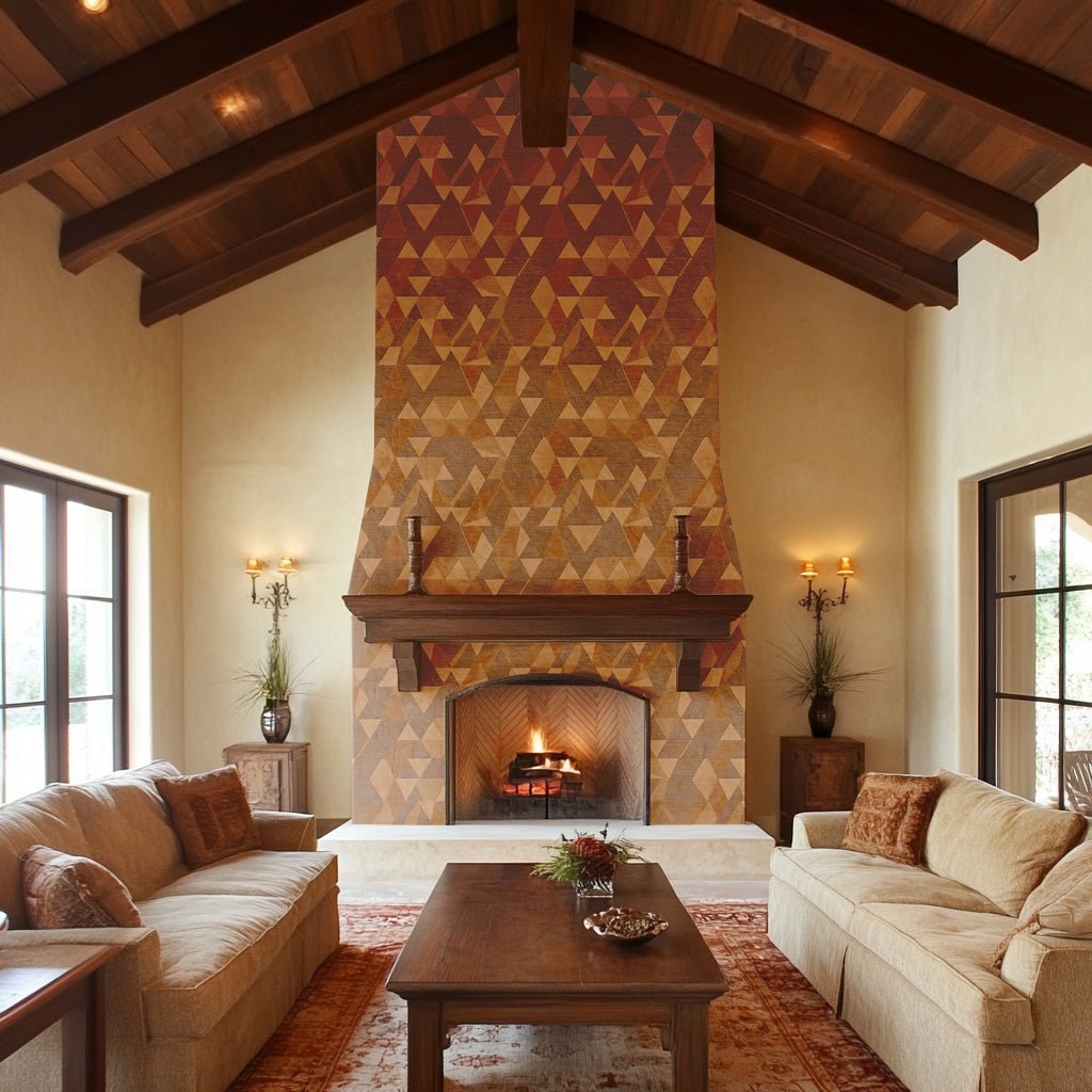 Clay Patchwork Wallpaper - Benton Lane Home - Painted Paper