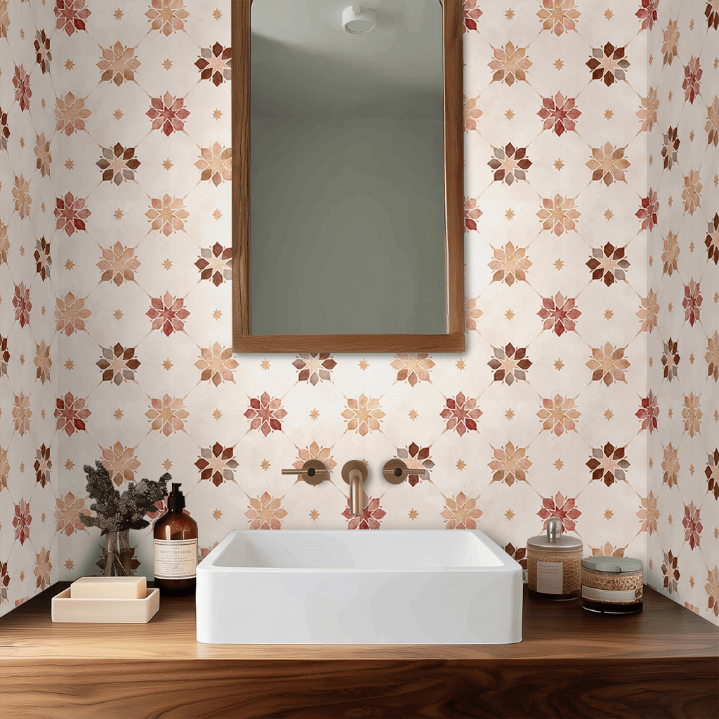 Clay Star Wallpaper - Benton Lane Home - Painted Paper