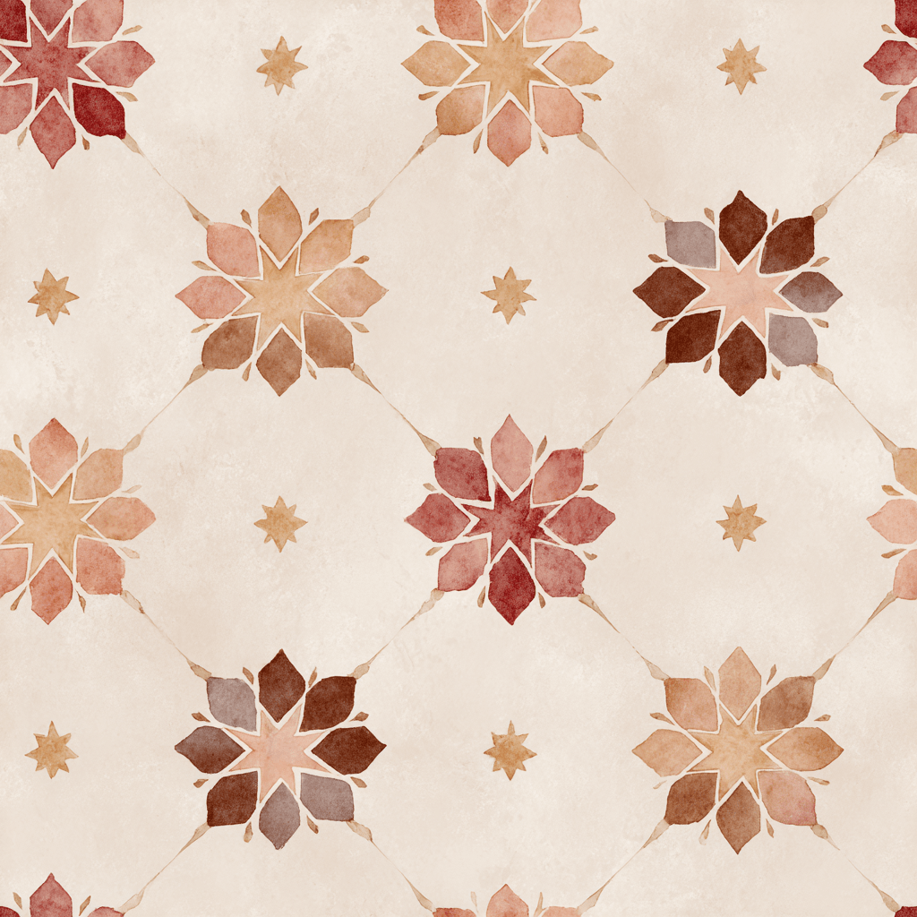 Clay Star Wallpaper - Benton Lane Home - Painted Paper