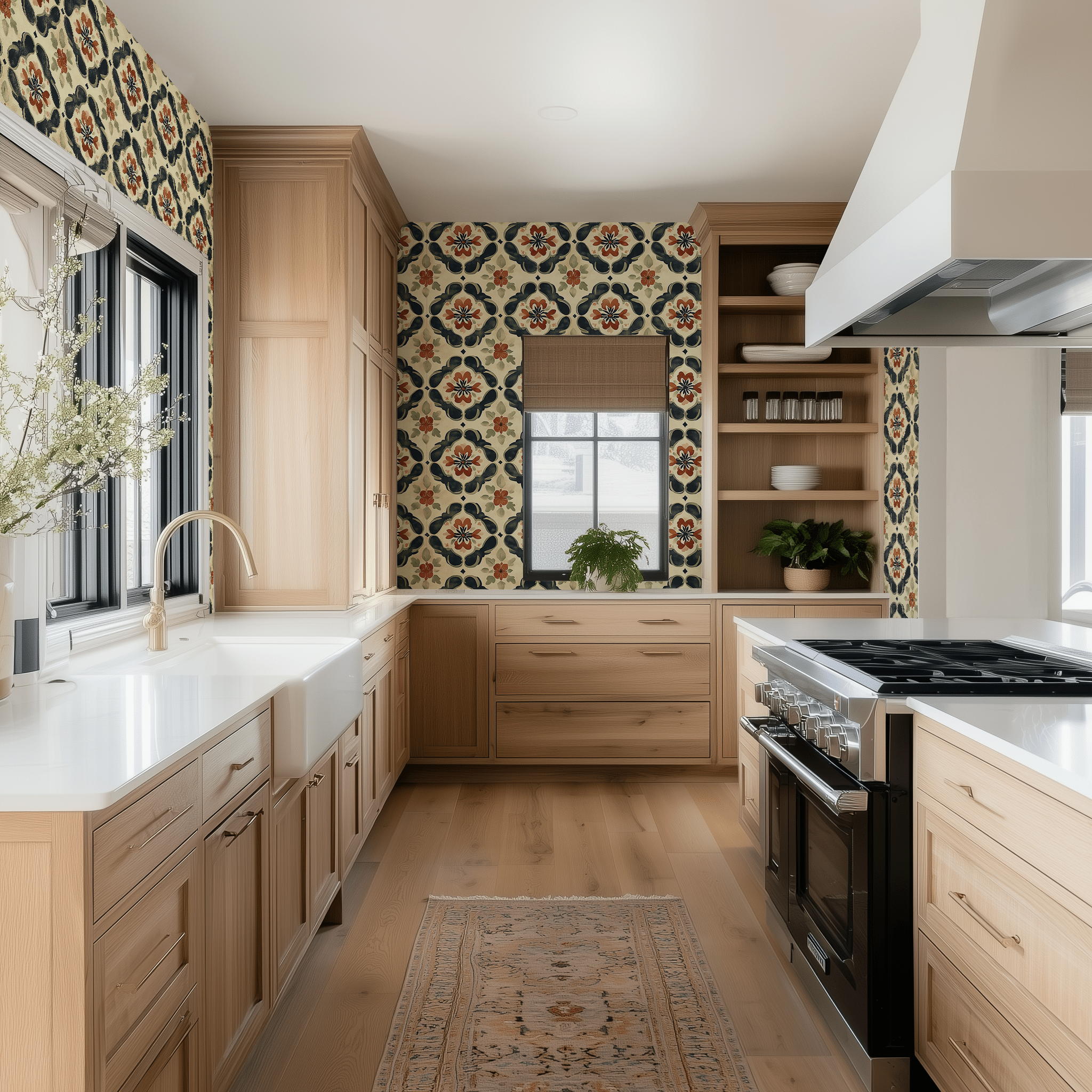 Claymoor Tile Wallpaper - Benton Lane Home - Painted Paper