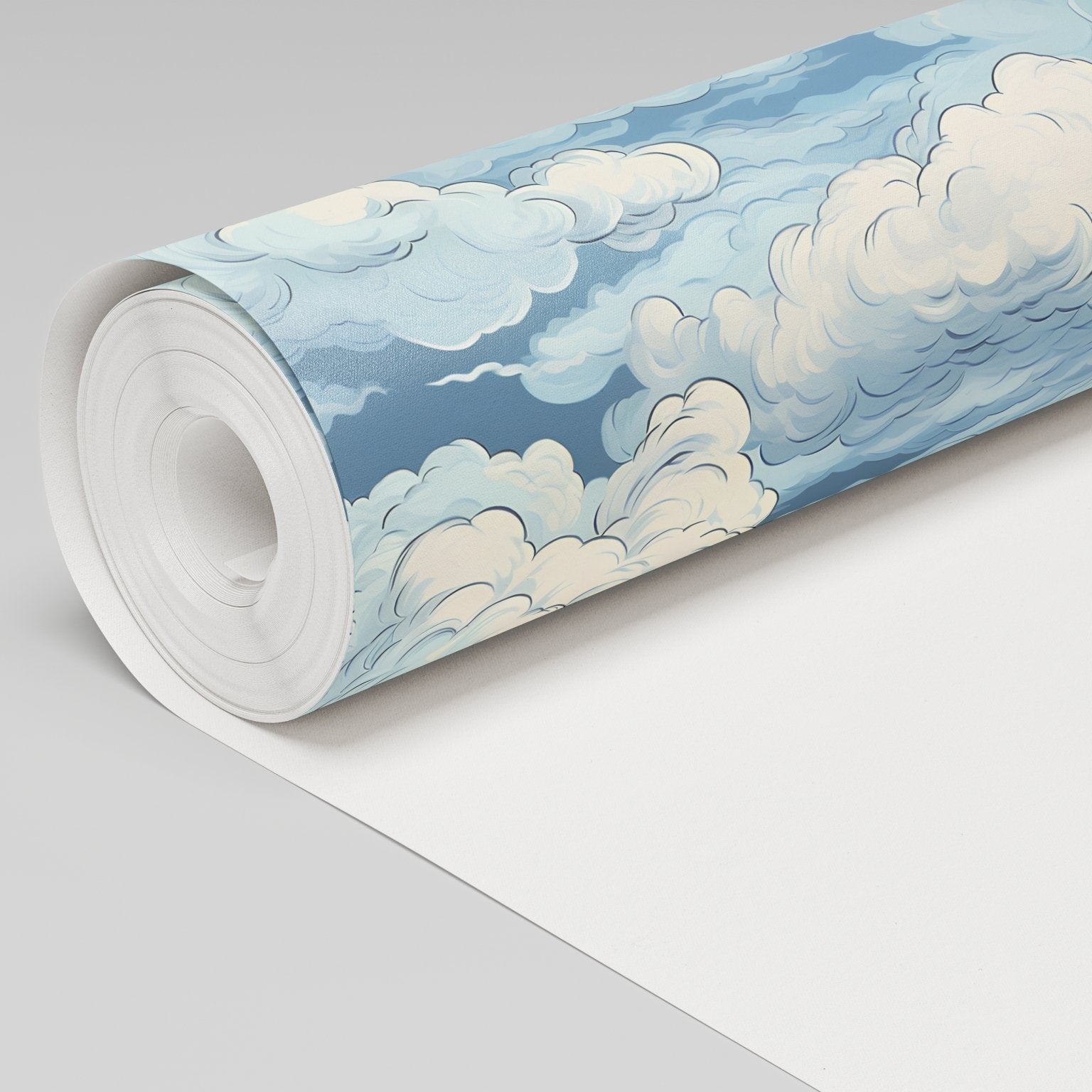 Cloudy Sketch Wallpaper - Benton Lane Home - Painted Paper
