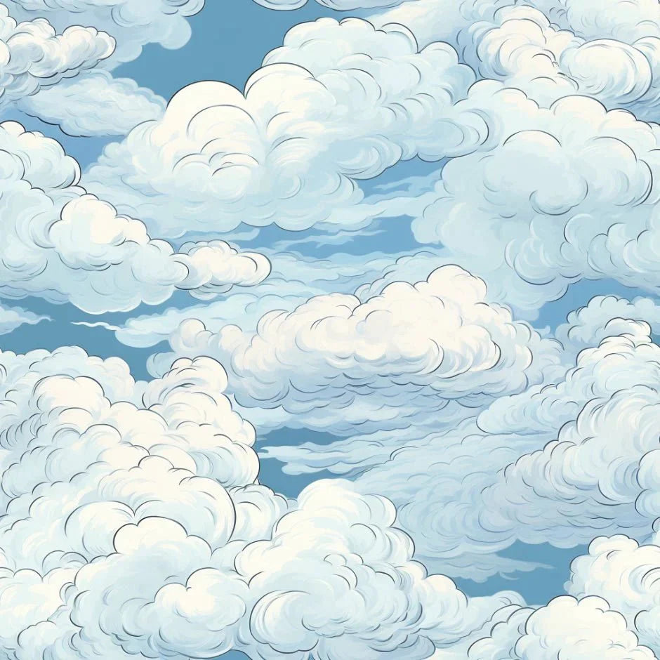 Cloudy Sketch Wallpaper - Painted Paper