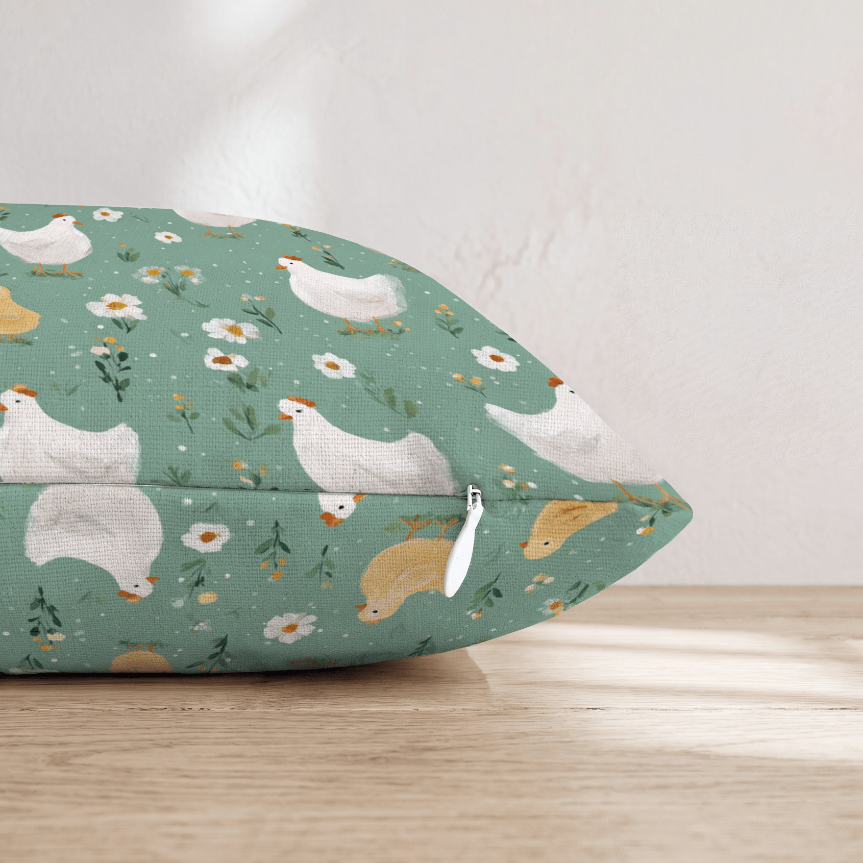 Clucking Along Throw Pillow - Hillcroft Home