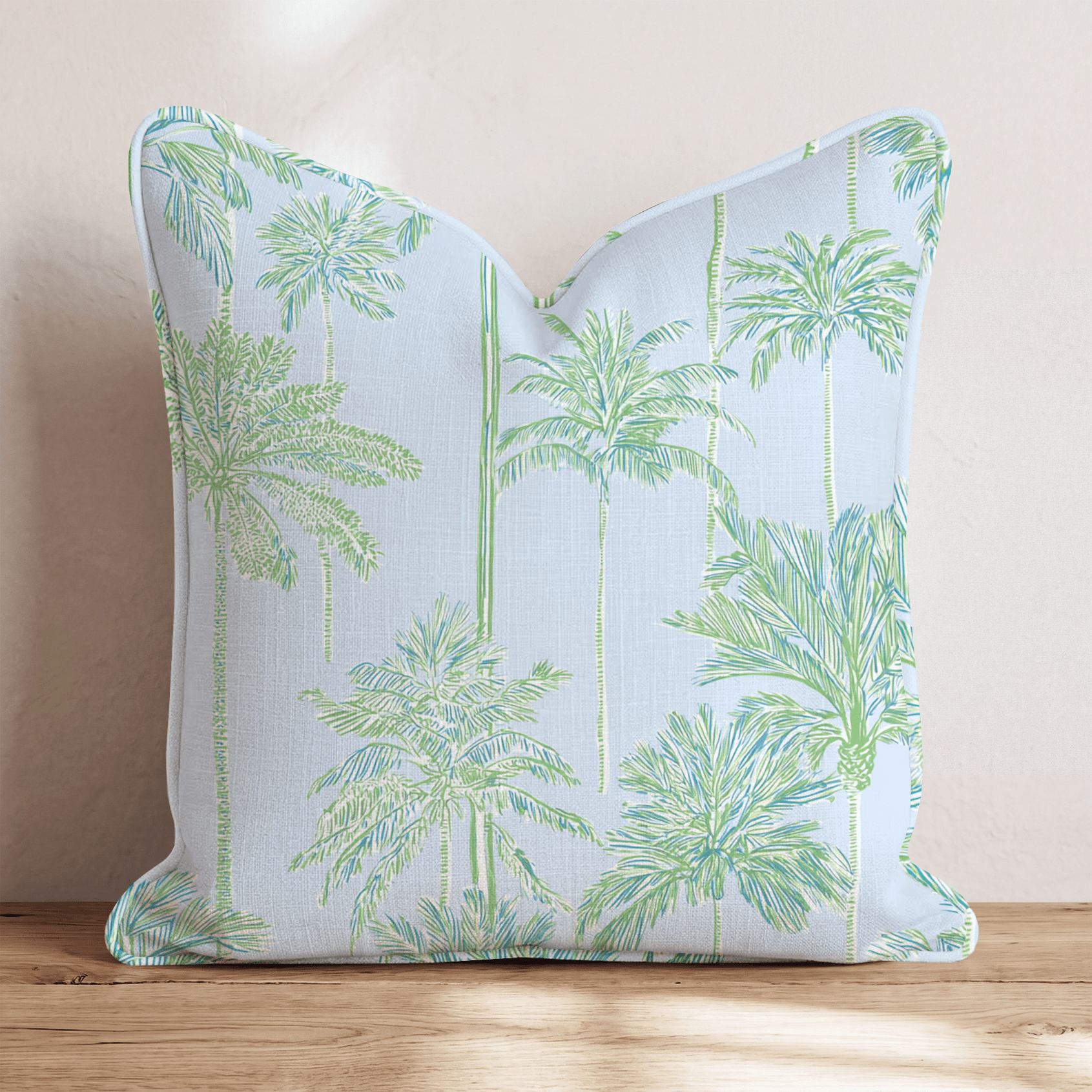 Coastal Palms Throw Pillow - Benton Lane Home - Hillcroft Home