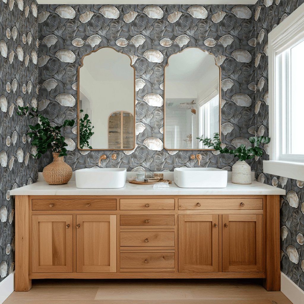 Coastal Pearl Wallpaper - Benton Lane Home - Painted Paper