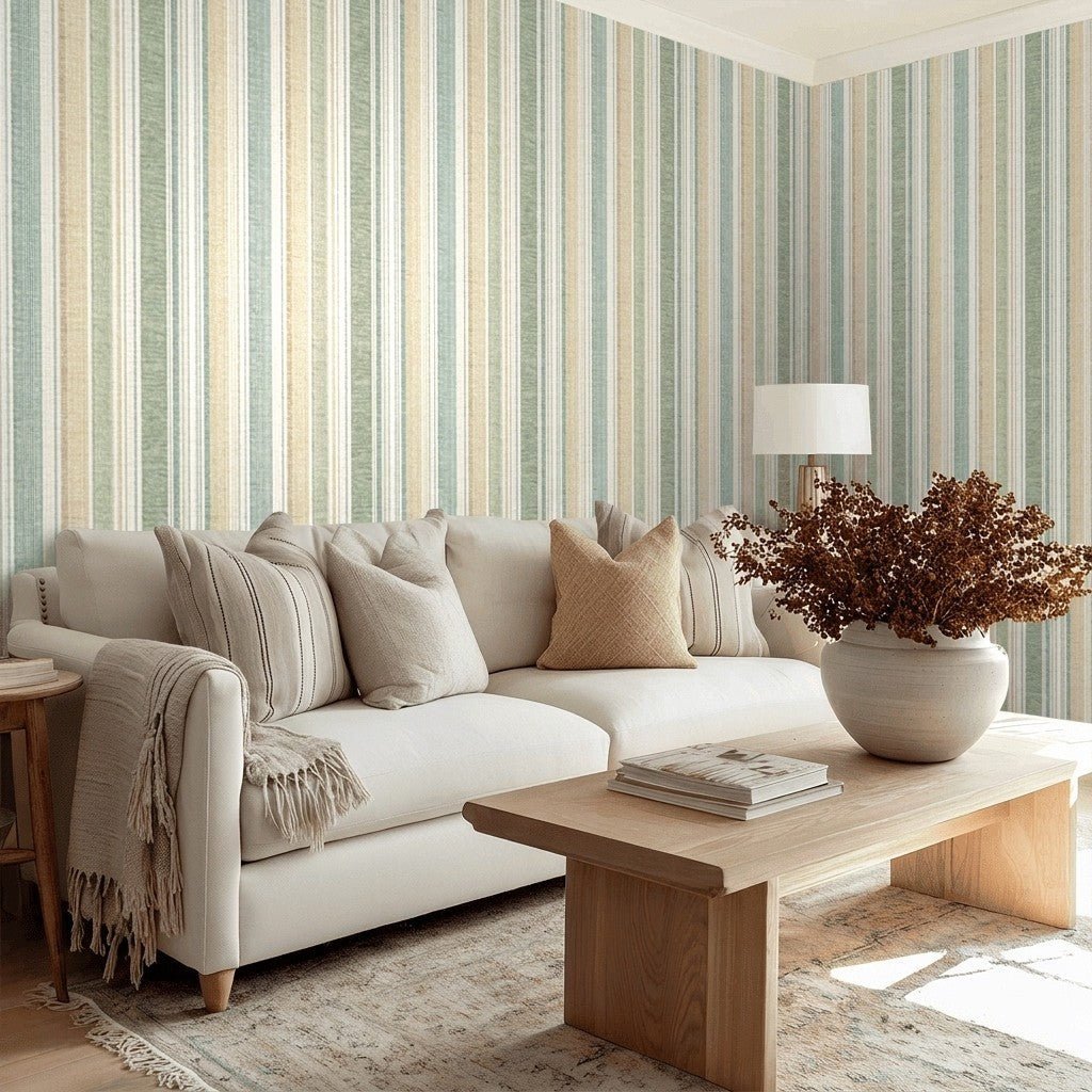 Coastal Reed Faux Grasscloth Wallpaper - Painted Paper