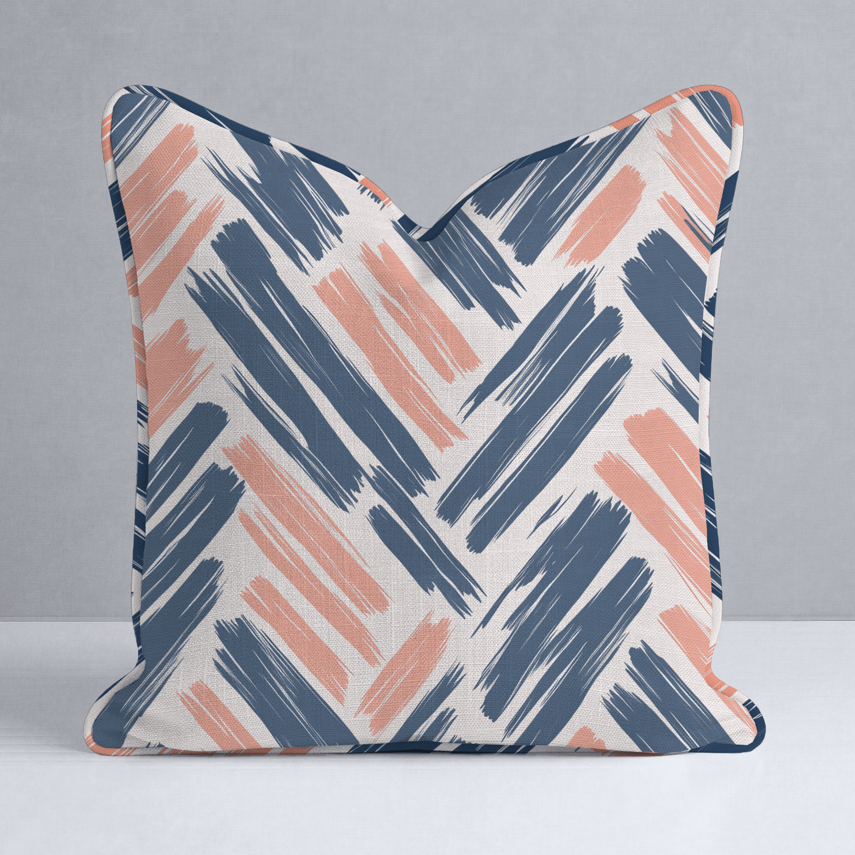 Coastal Strokes Throw Pillow - Benton Lane Home - Lemon Park
