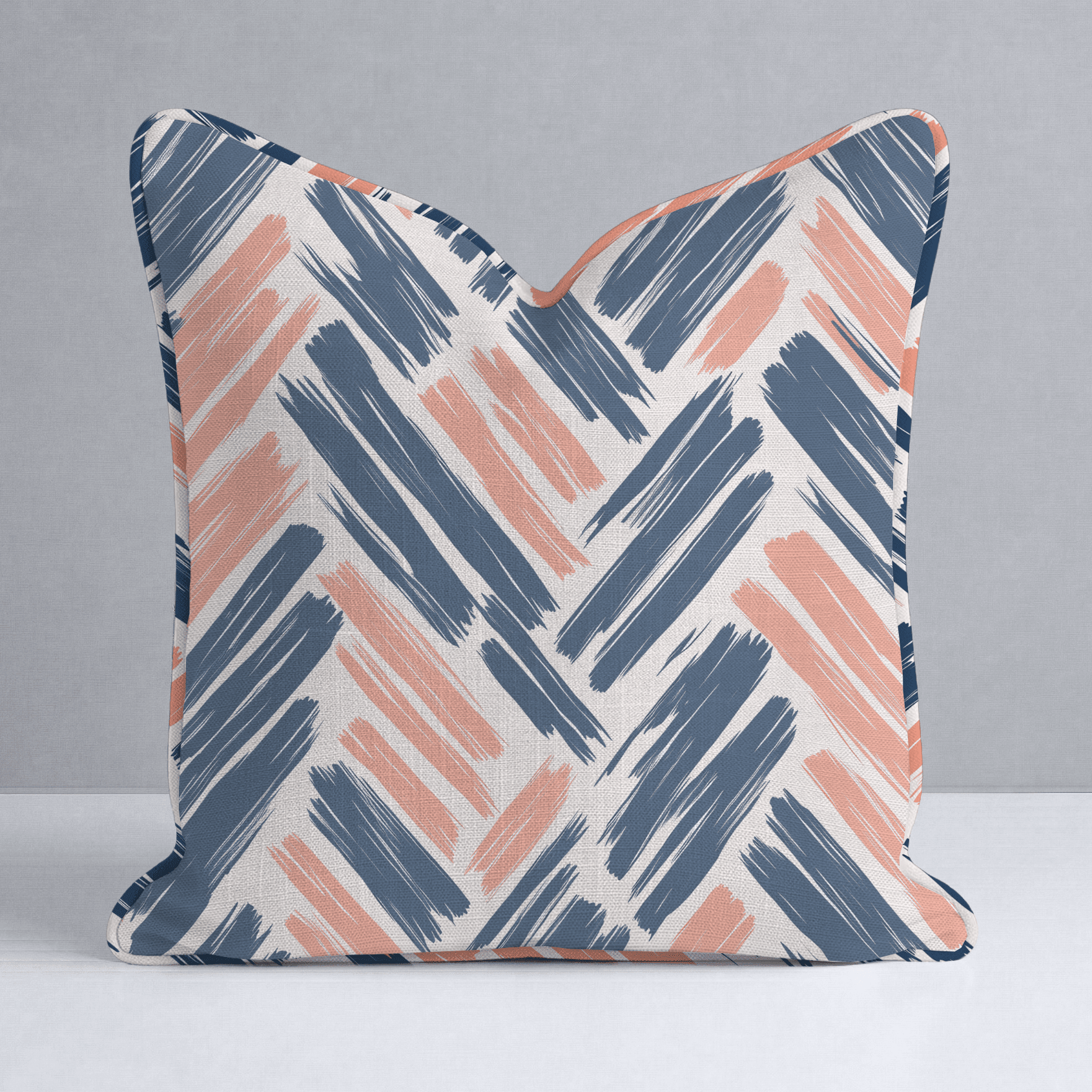 Coastal Strokes Throw Pillow - Benton Lane Home - Lemon Park