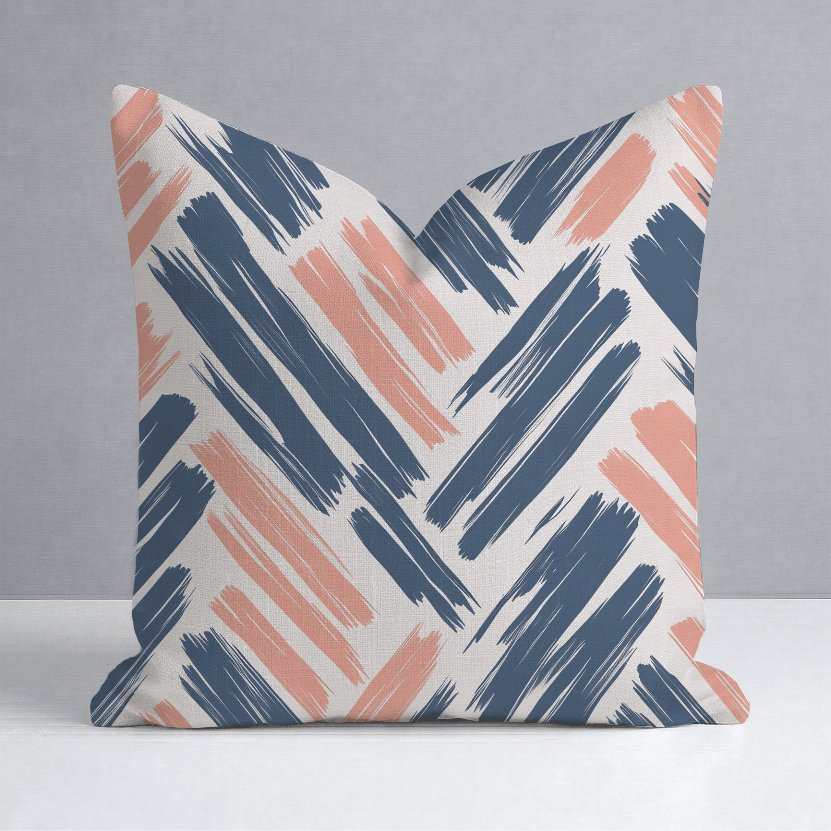 Coastal Strokes Throw Pillow - Benton Lane Home - Lemon Park
