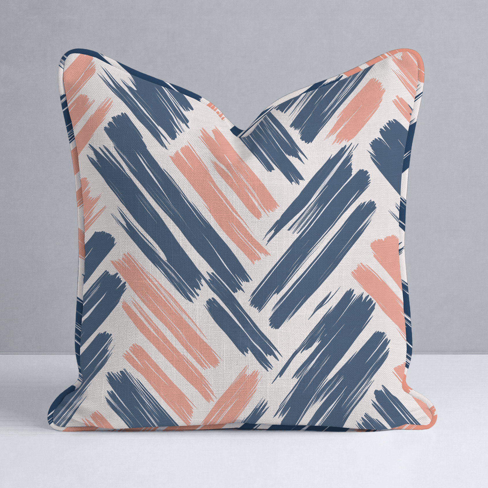 Coastal Strokes Throw Pillow - Benton Lane Home - Lemon Park