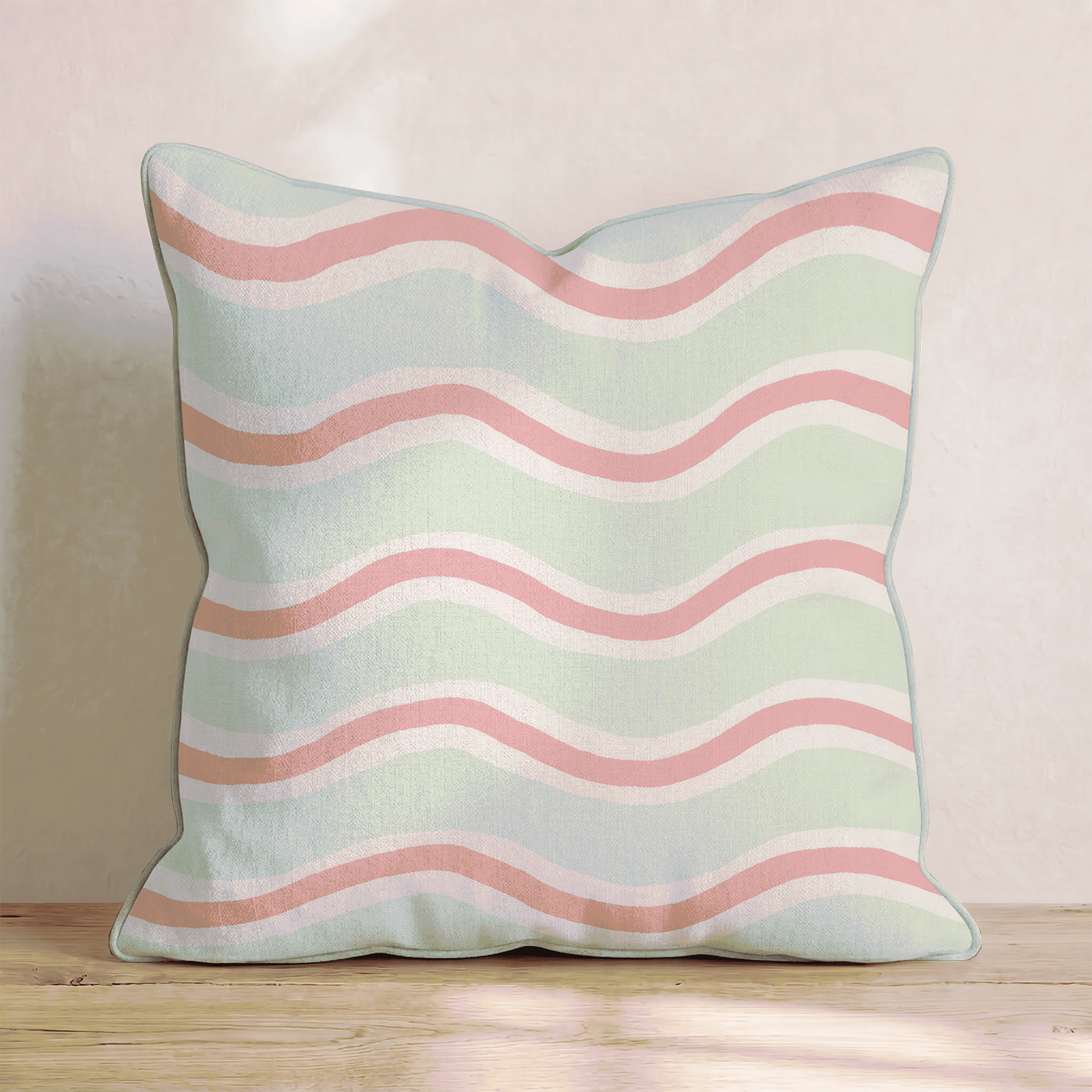 Coastal Waves Throw Pillow - Benton Lane Home - Hillcroft Home