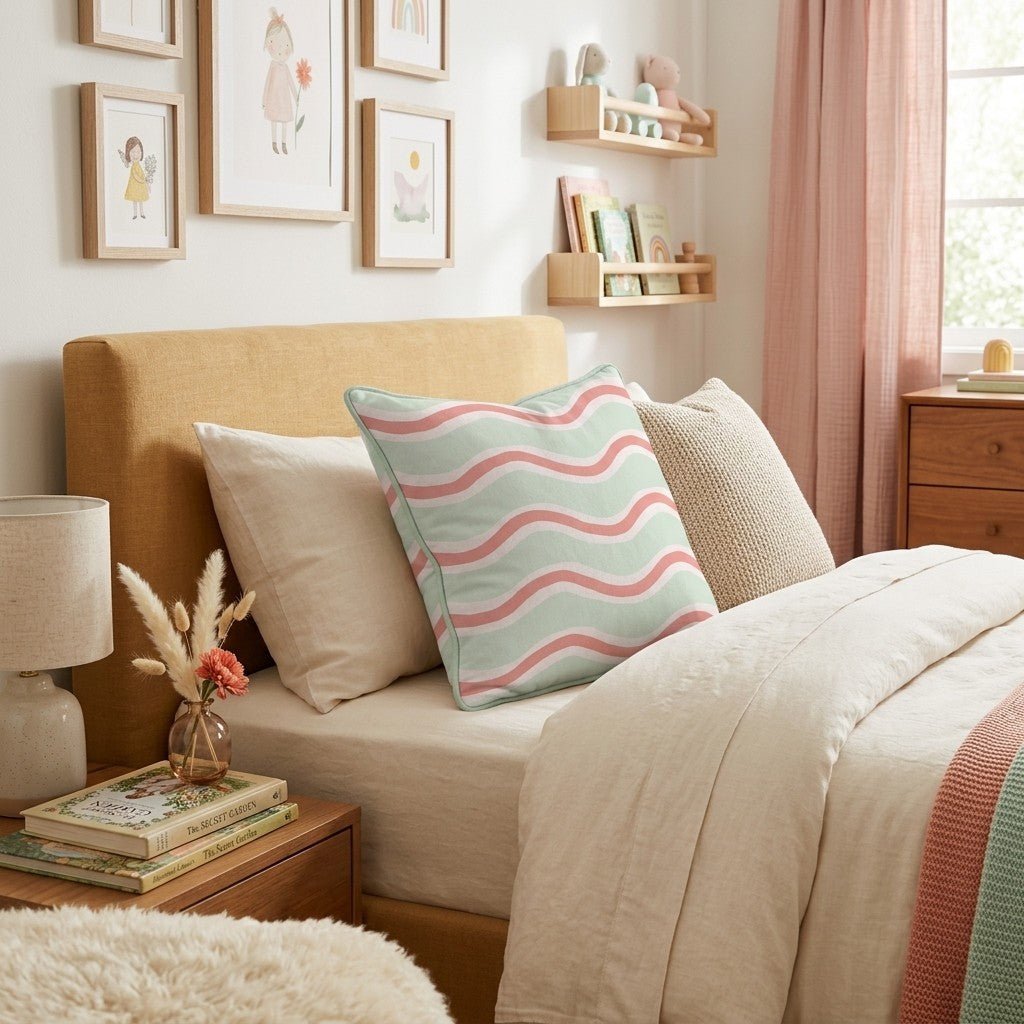 Coastal Waves Throw Pillow - Benton Lane Home - Hillcroft Home