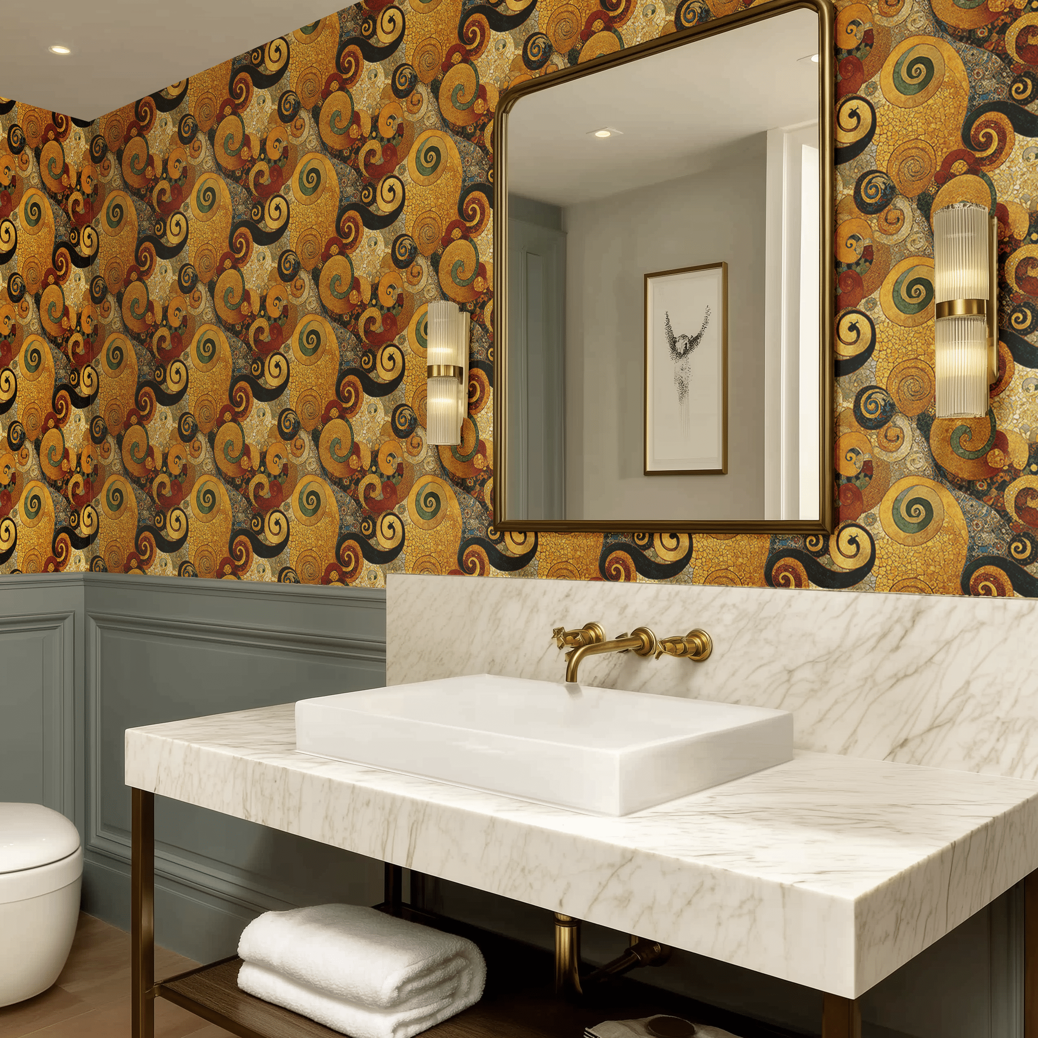 Cobblestone Swirls Wallpaper - Benton Lane Home - Painted Paper