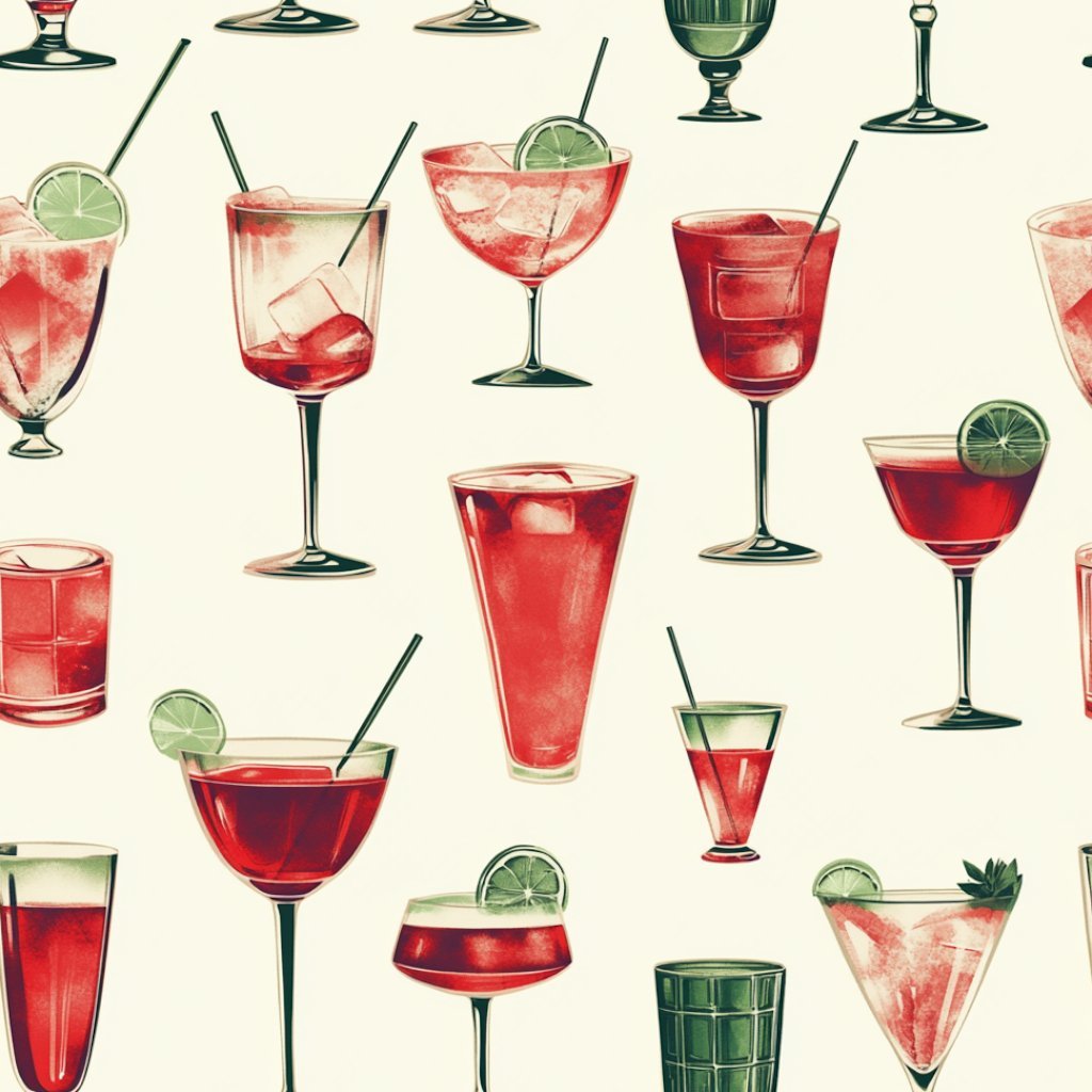 Cocktail Hour Wallpaper - Benton Lane Home - Painted Paper