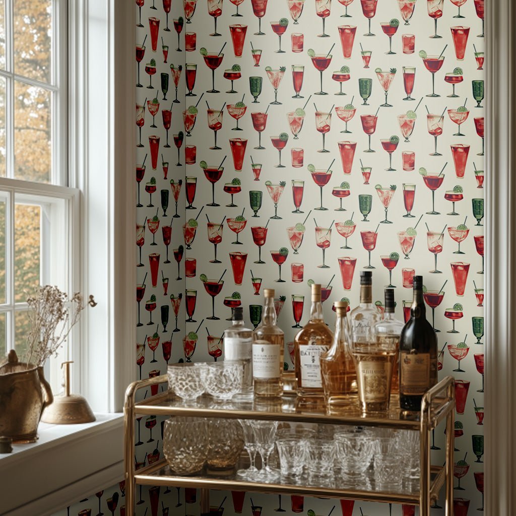 Cocktail Hour Wallpaper - Benton Lane Home - Painted Paper