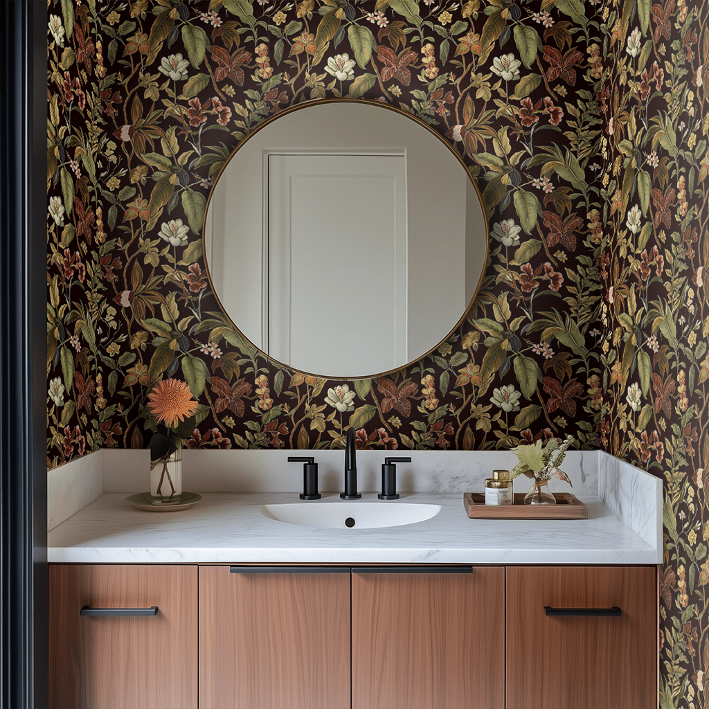 Cocoa Canopy Wallpaper - Benton Lane Home - Painted Paper