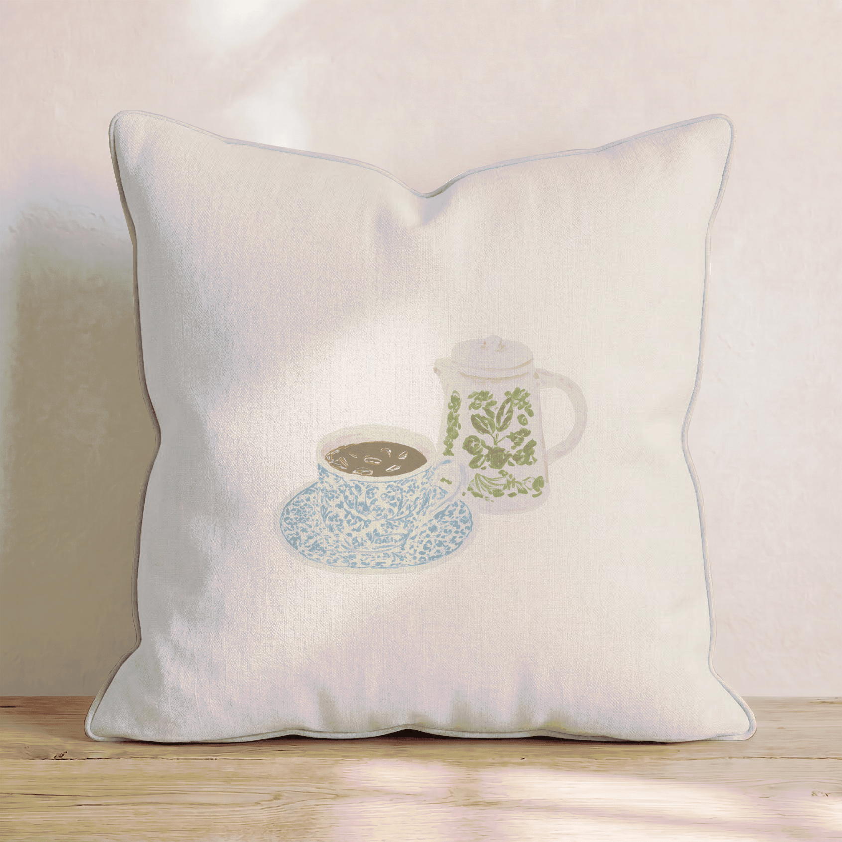 Coffee Time Throw Pillow - Benton Lane Home - Hillcroft Home