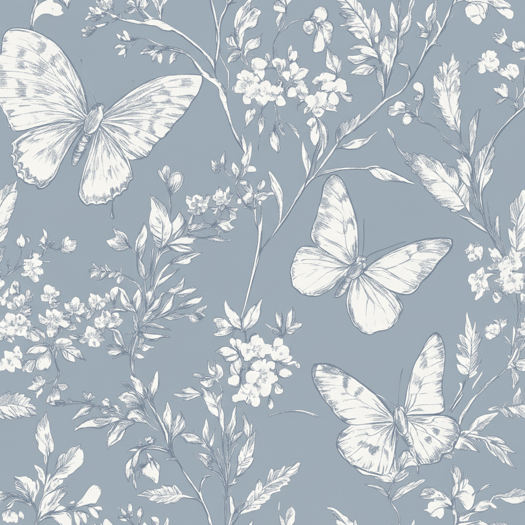 Collierville Blue Wallpaper - Lemon Park