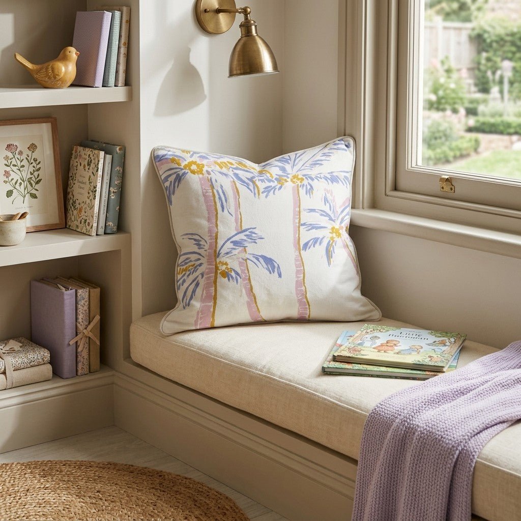 Colorful Palm Trees Throw Pillow - Benton Lane Home - Hillcroft Home