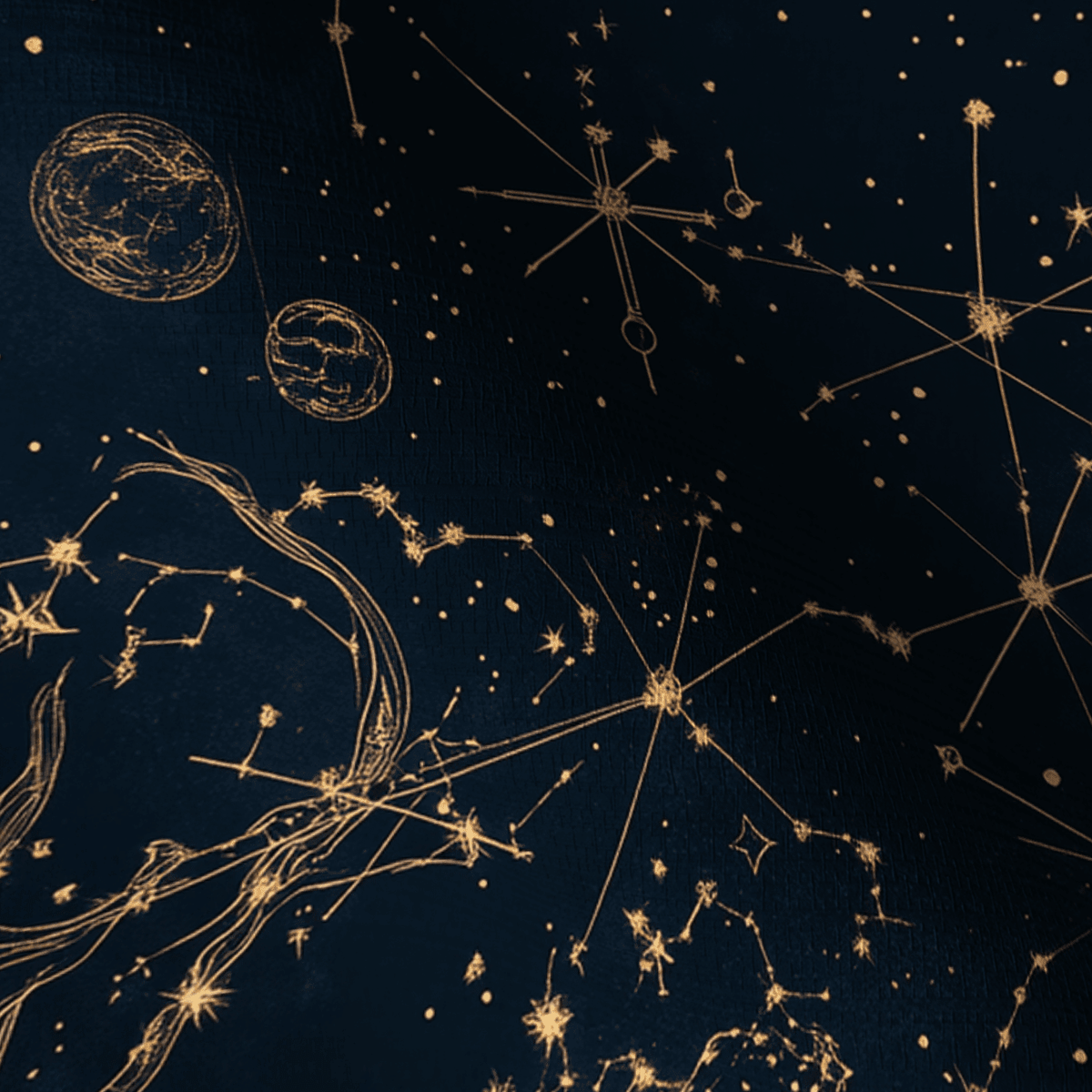 Constellation Faux Grasscloth Wallpaper - Painted Paper