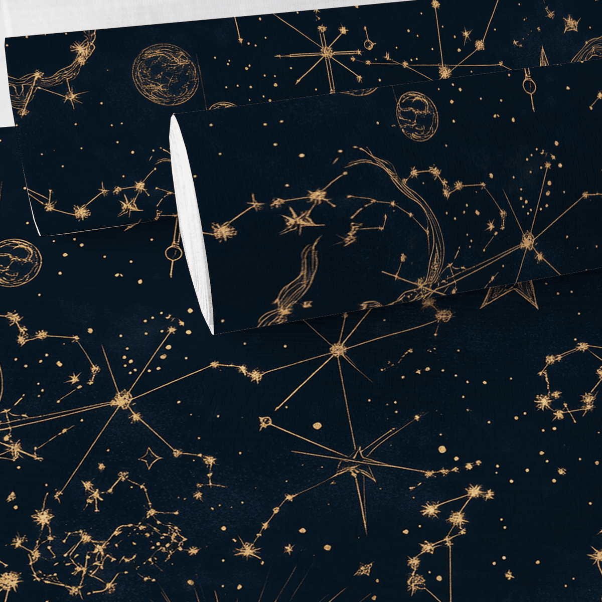 Constellation Faux Grasscloth Wallpaper - Painted Paper