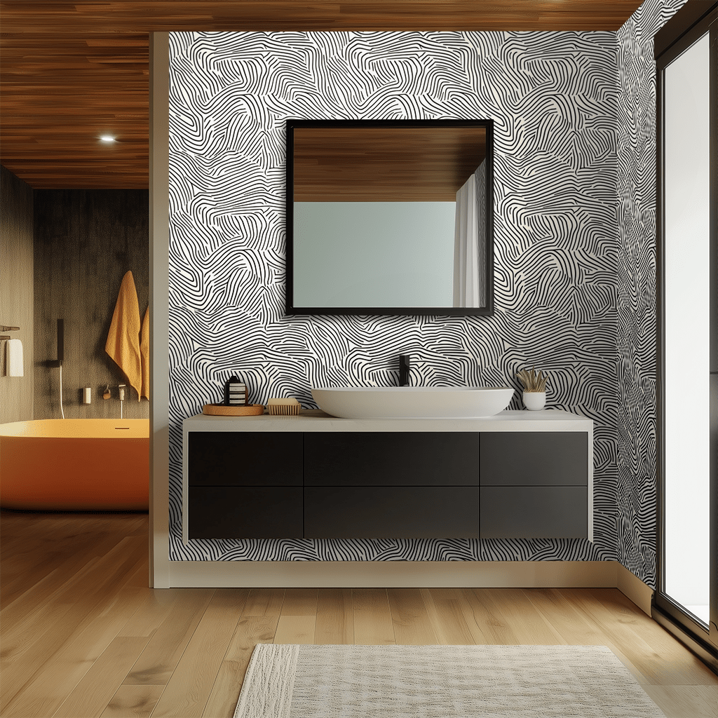 Contour Wallpaper - Benton Lane Home - Painted Paper